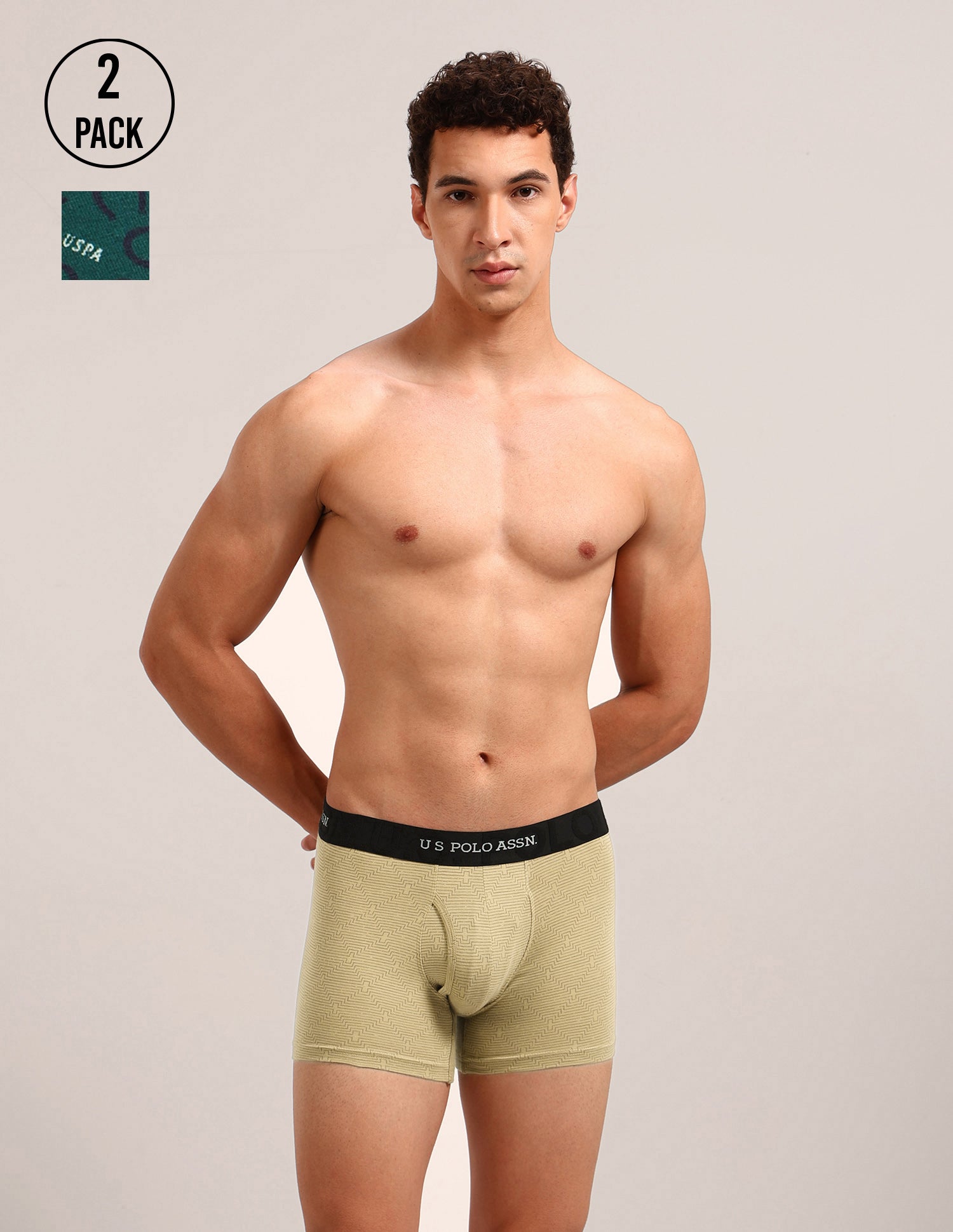 Printed Cotton Stretch Essential OET22 Long Trunk - Pack Of 2