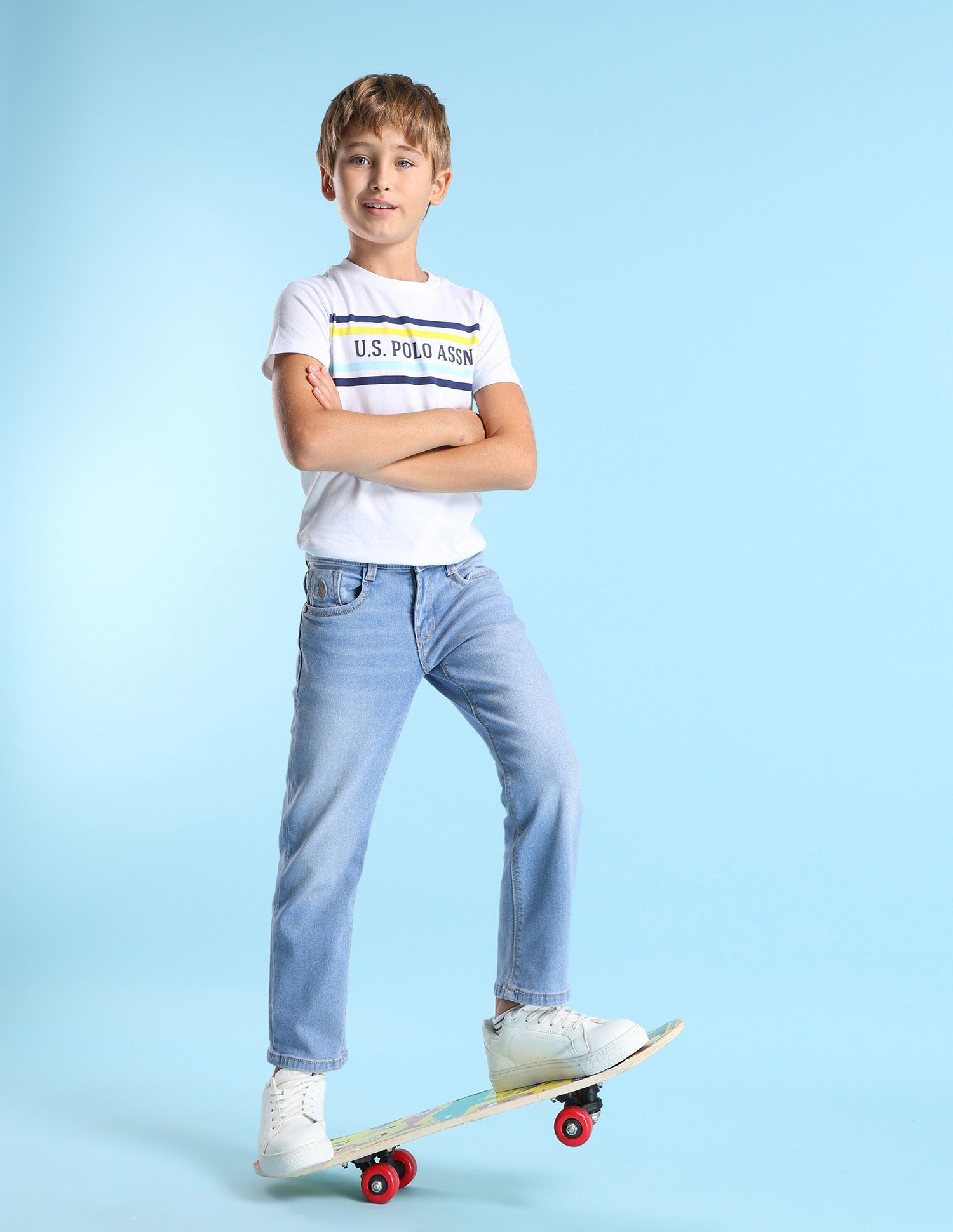 Boys Relaxed Fit Whiskered Jeans