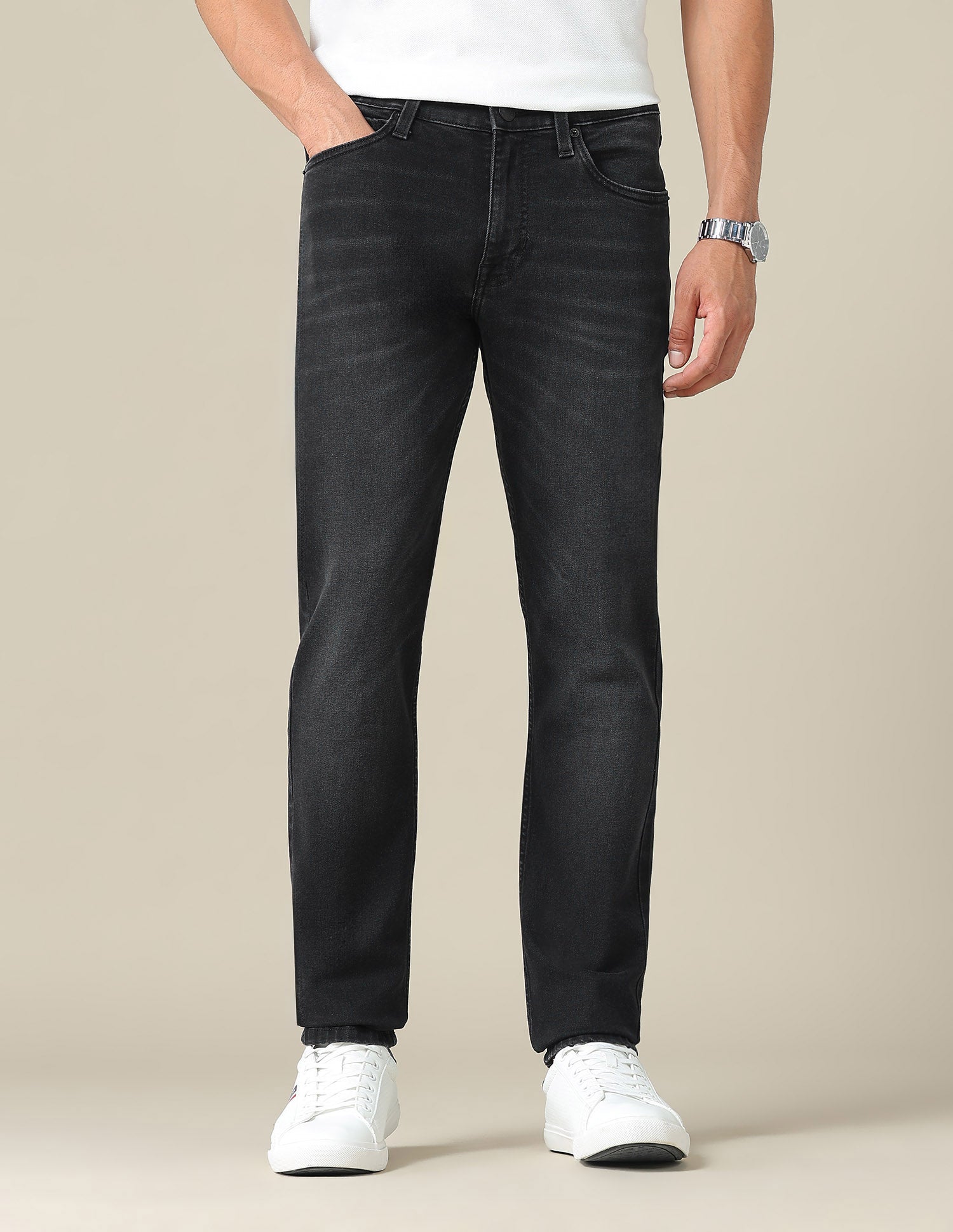 Brandon Slim Tapered Fit Black Jeans