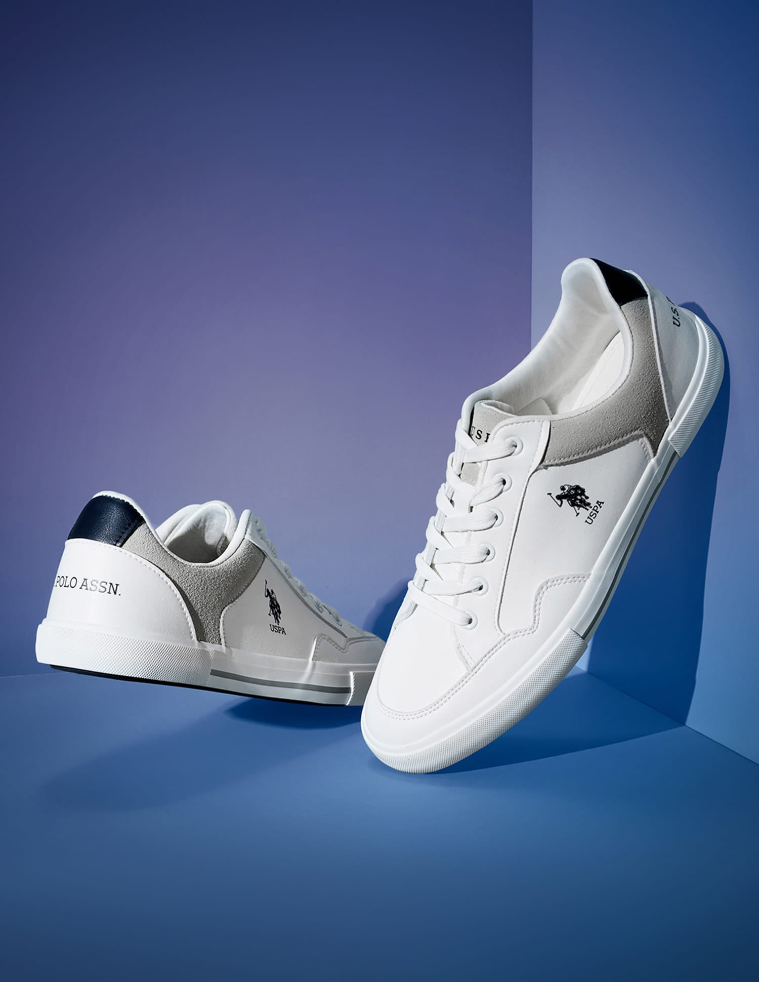 Men Hampton 4.0 Colourblocked Sneakers White - U.S. Polo Assn. India | Large