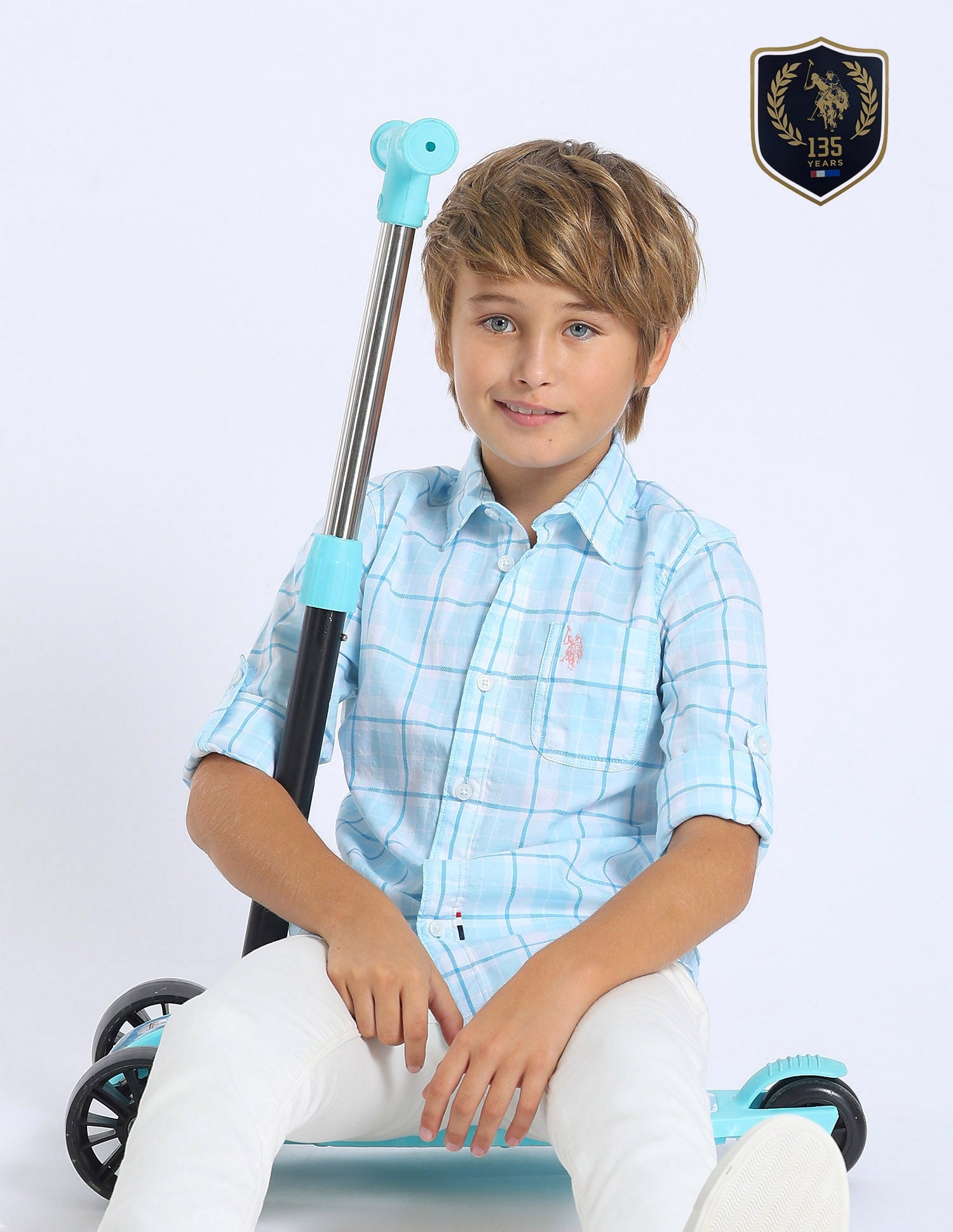 Boys Tartan Checked Regular Fit Shirt