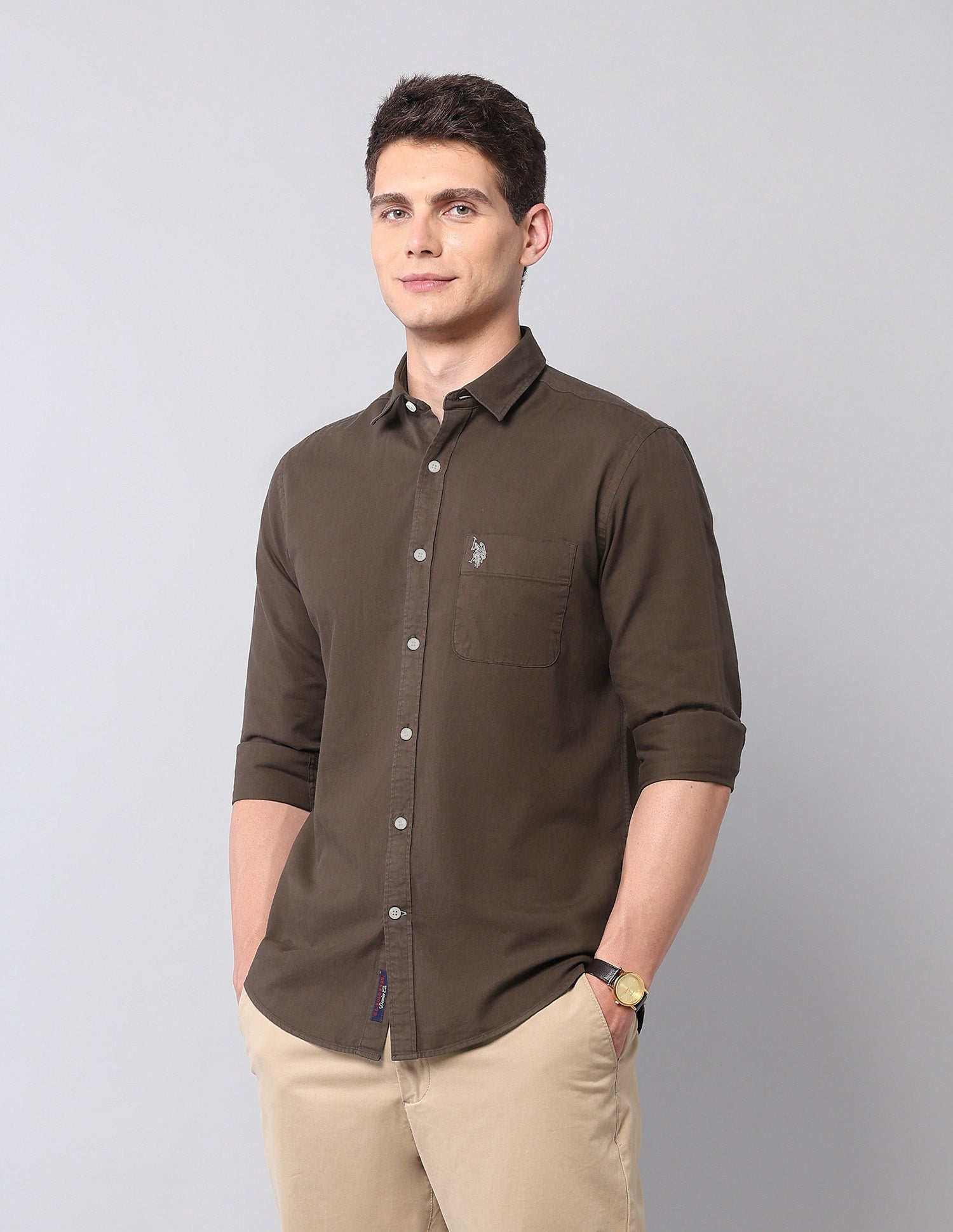 Slim Fit Pure Cotton Twill Shirt