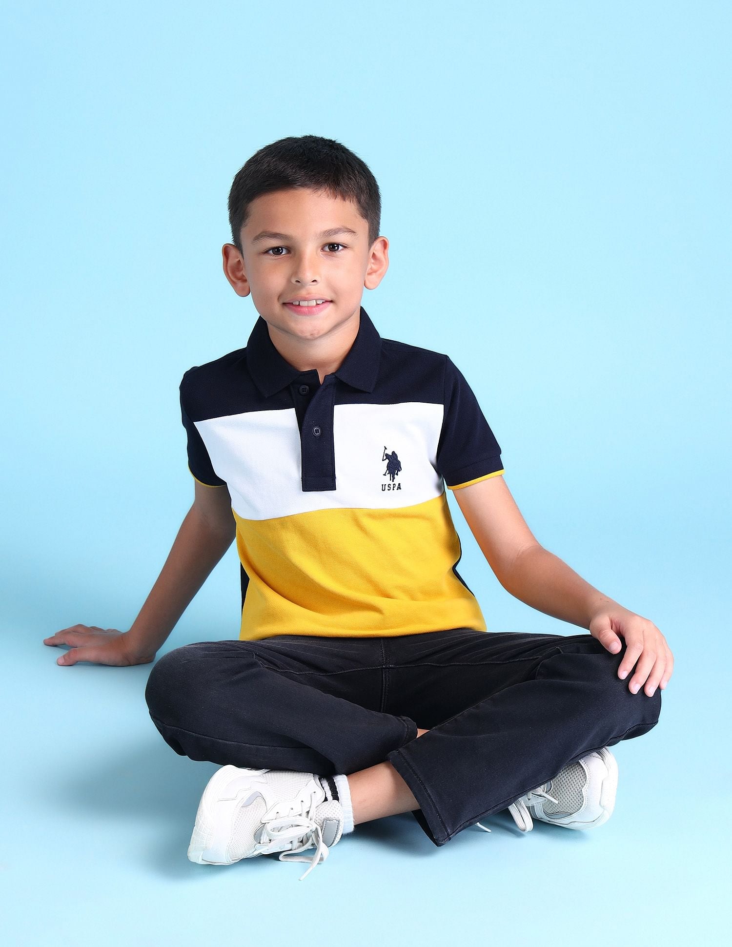 Boys Colourblocked Polo Shirt