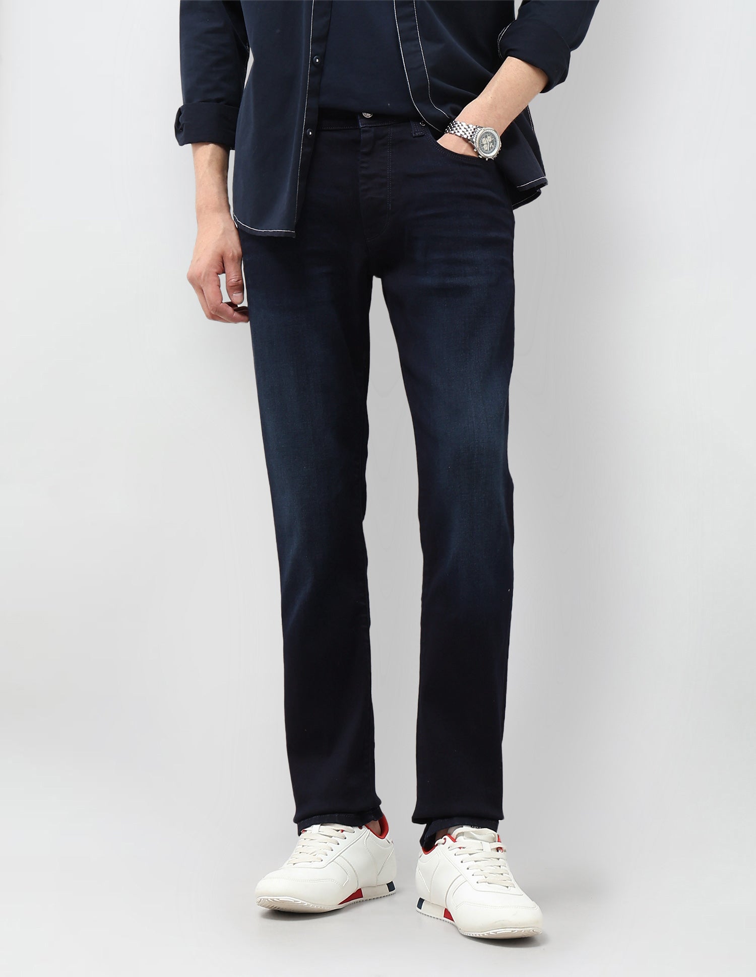 Brandon Slim Tapered Fit Black Gold Jeans