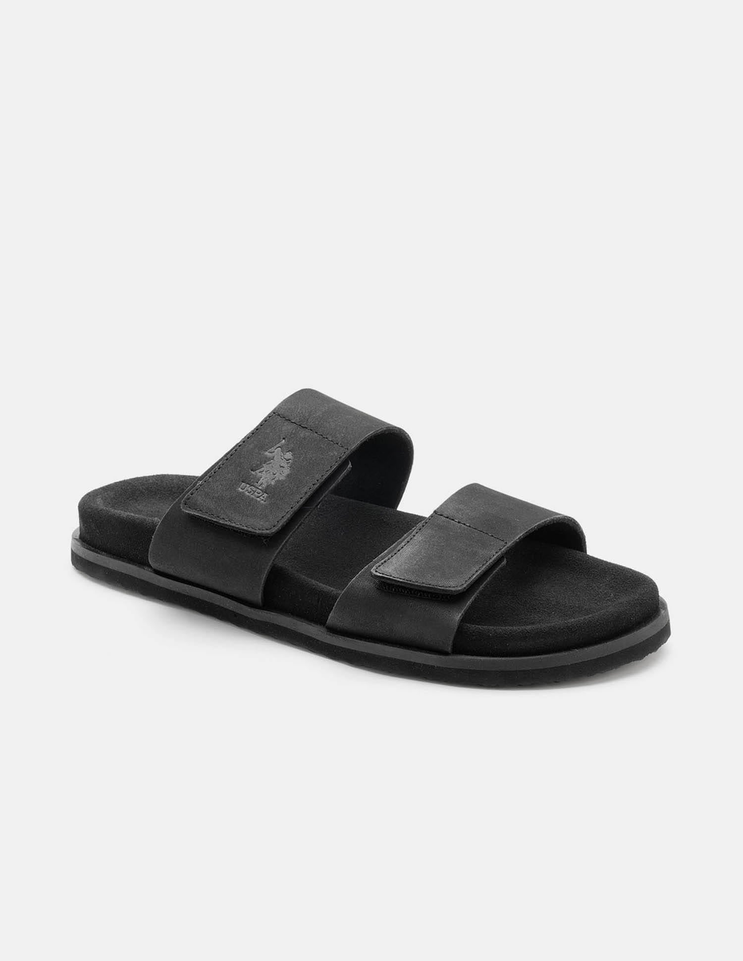 Griz 2.0 Velcro Slippers Black - U.S. Polo Assn. India | Large