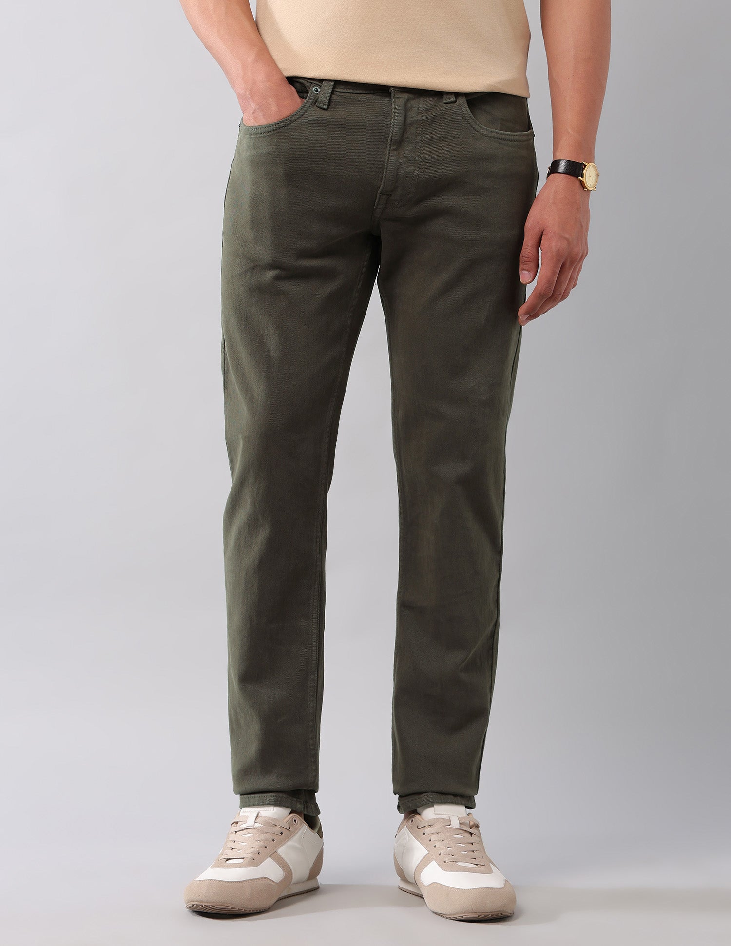 Brandon Slim Tapered Fit Green Jeans