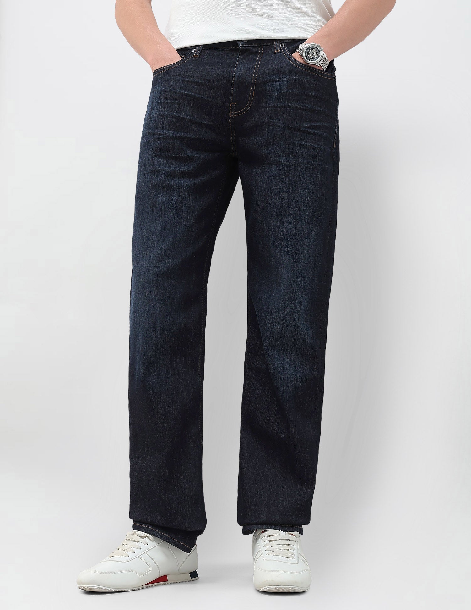 Shawn Relaxed Fit Ultra Soft Jeans Rinse Wash - U.S. Polo Assn. India | Large