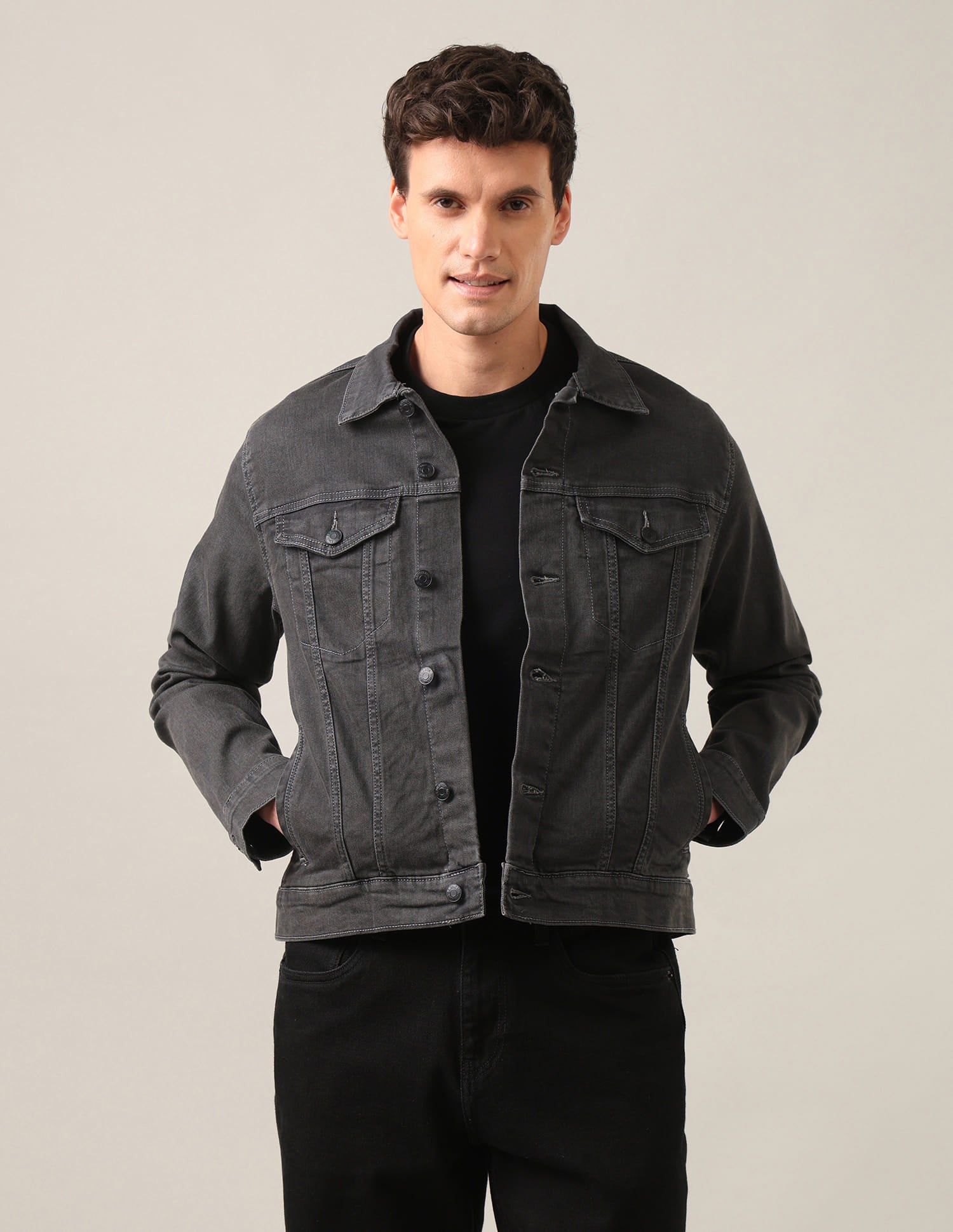 Authentic Denim Jacket Dark Grey - U.S. Polo Assn. India | Large