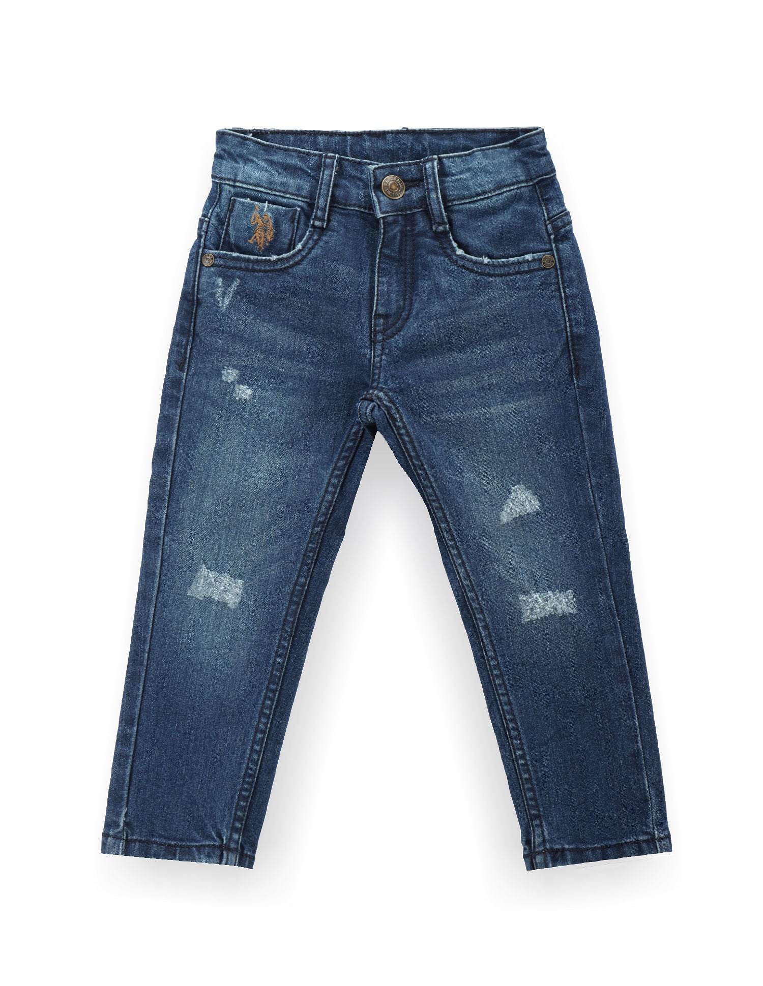 Boys Slim Fit Lightly Distressed Jeans