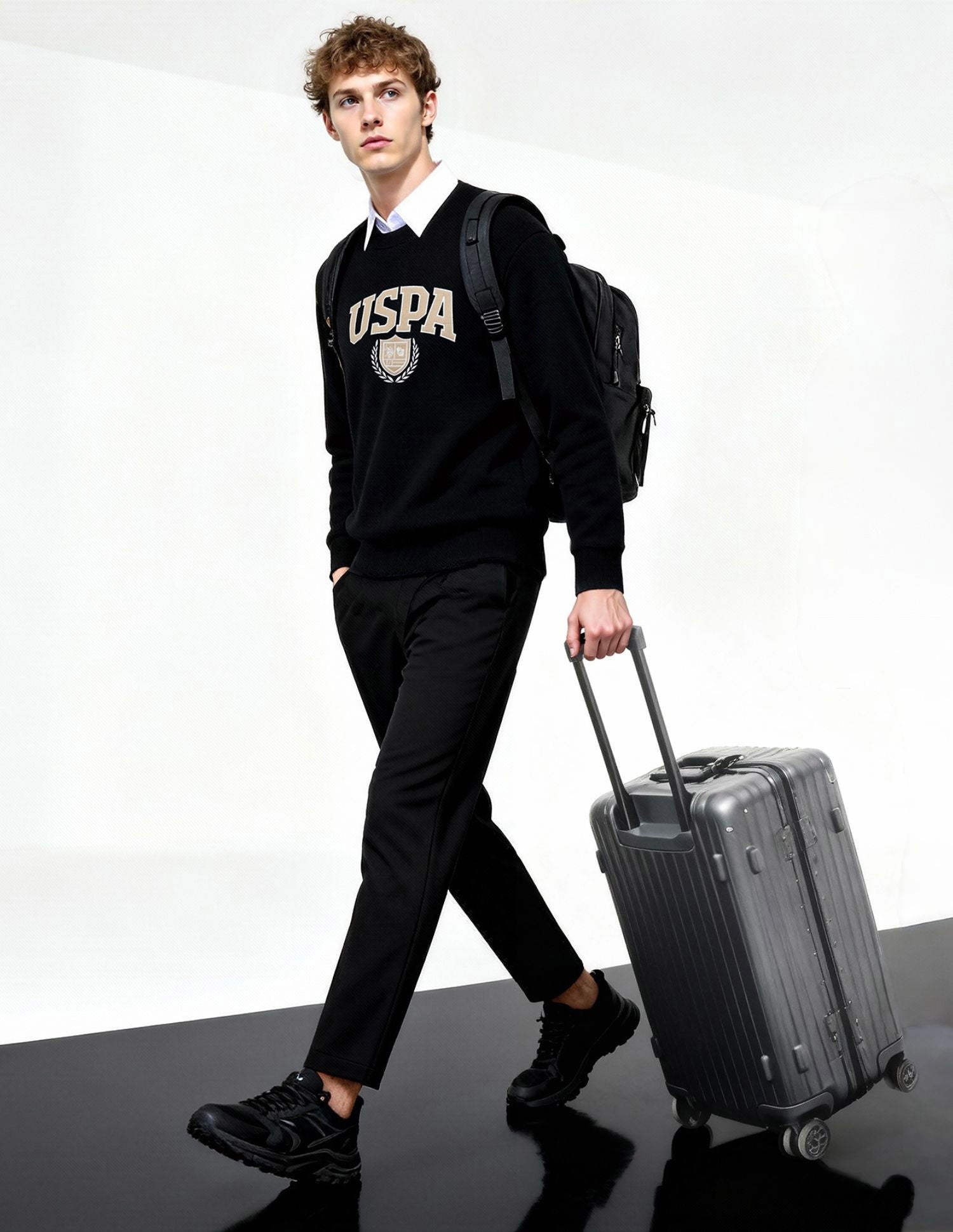 Brand Embroidered Regular Fit Sweatshirt