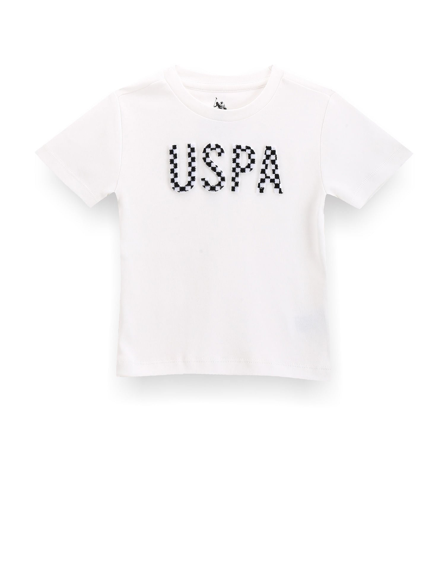 Boys Appliqued Cotton T-Shirt White - U.S. Polo Assn. India | Large