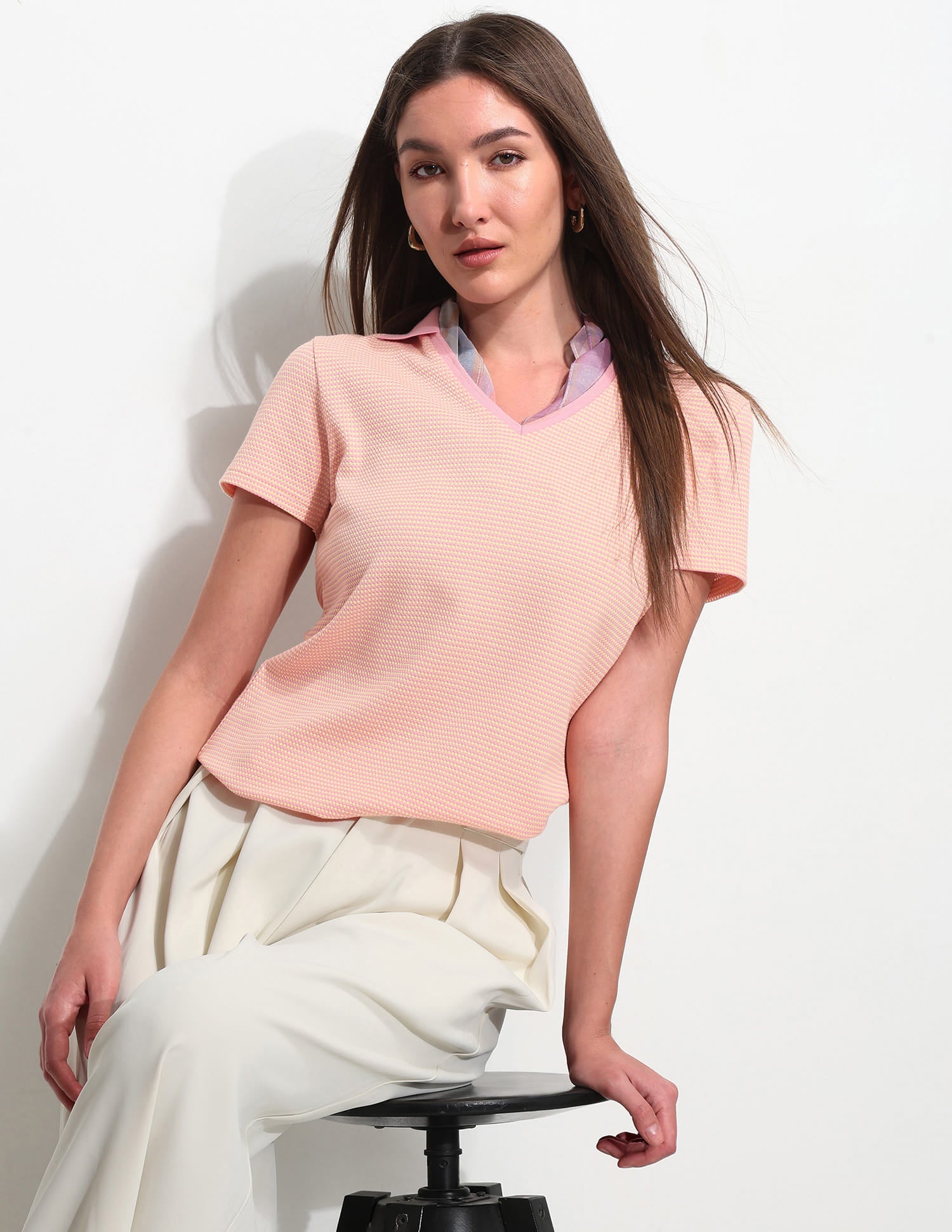 Textured Regular Fit Polo Shirt