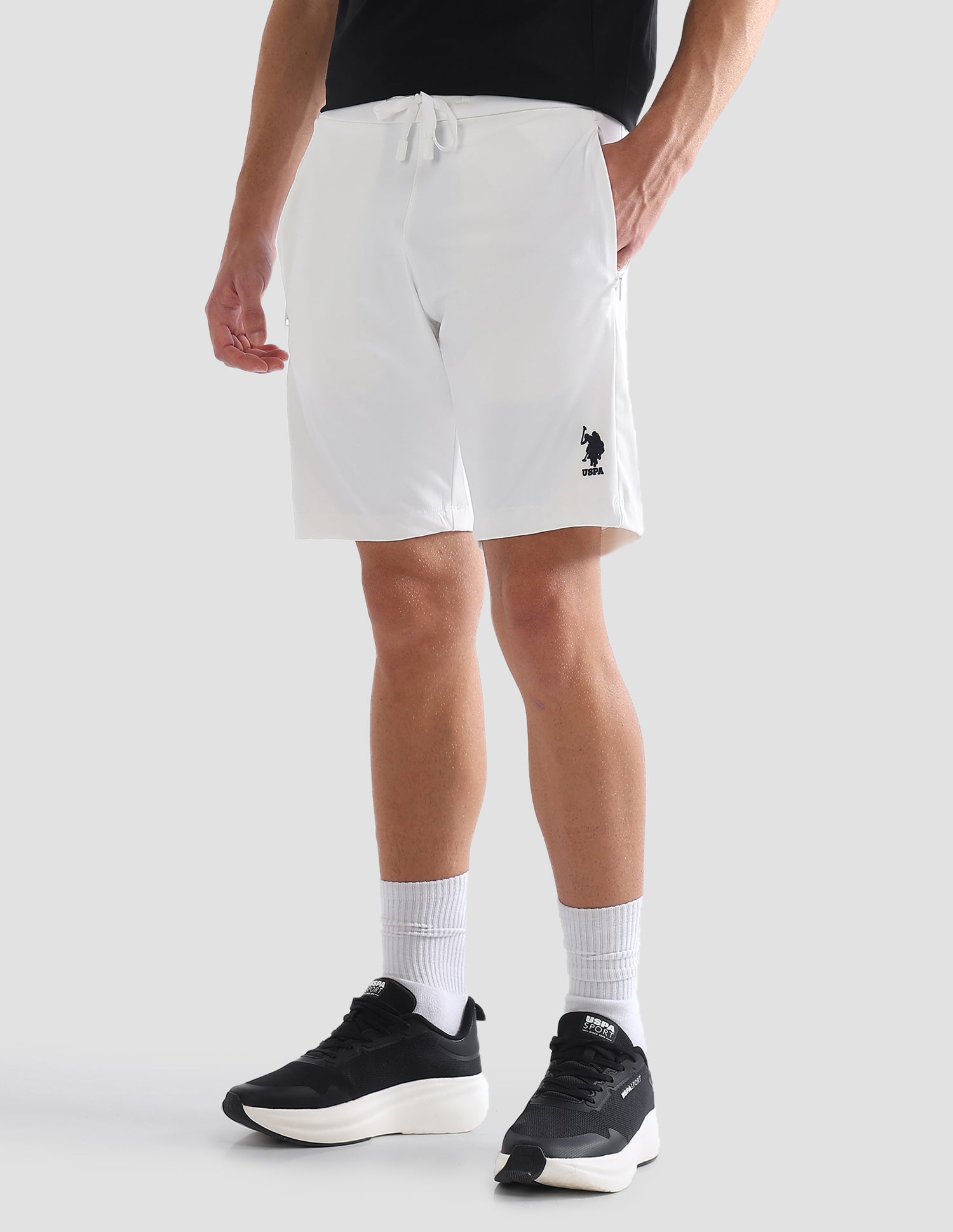 Slim Fit Mid Rise Active Shorts