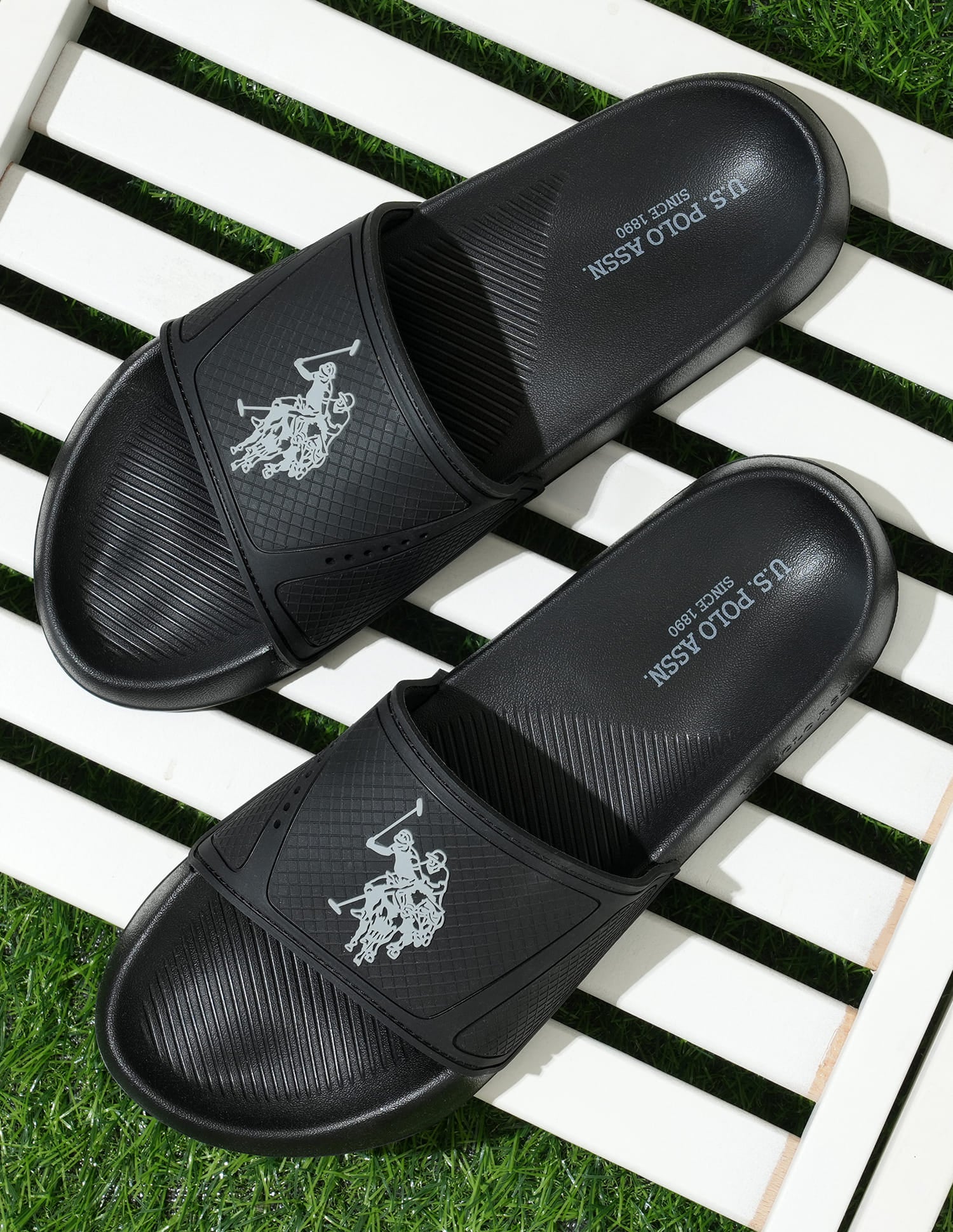 Men Phil Sliders Black - U.S. Polo Assn. India | Large
