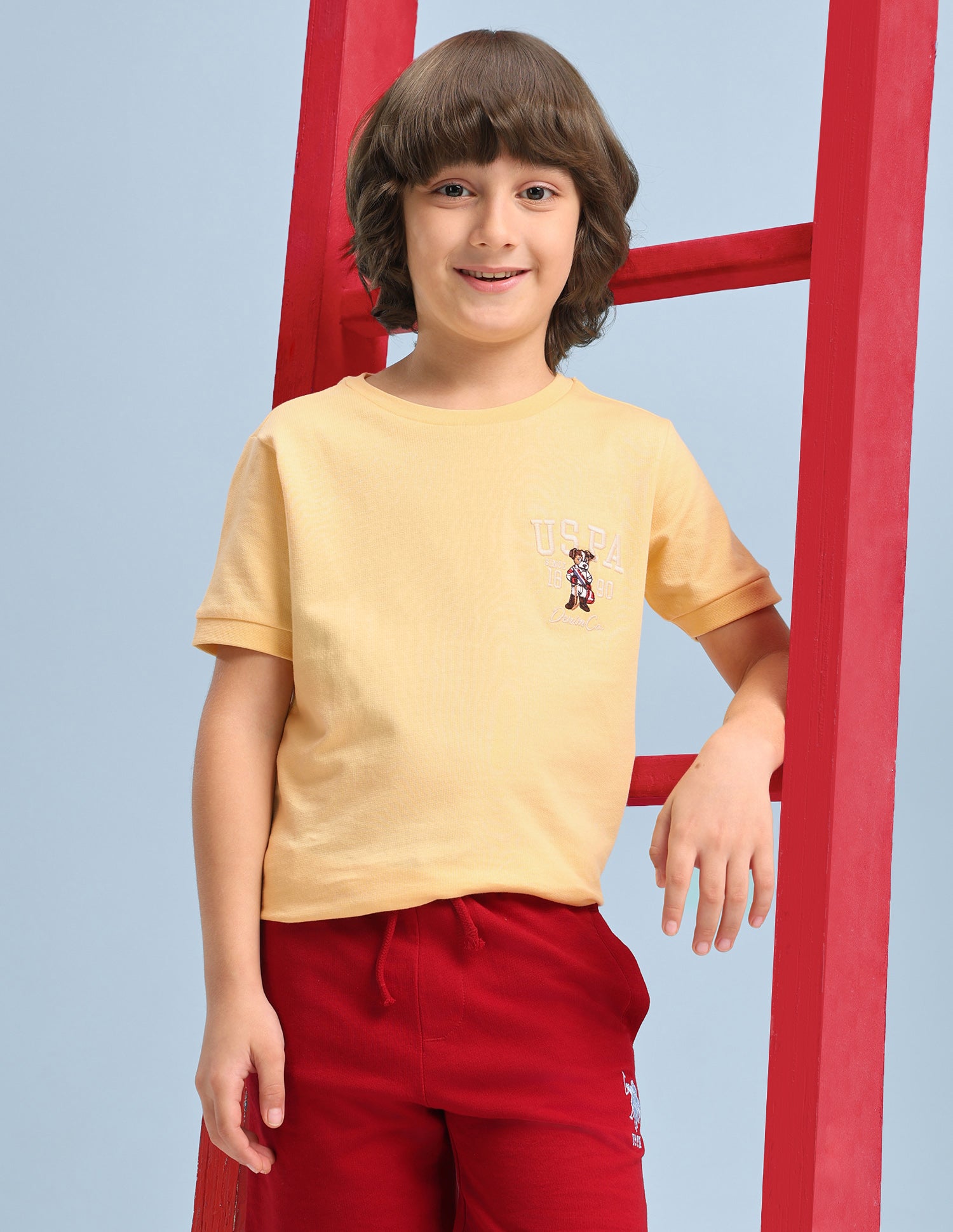 Solid Regular Fit T-Shirt Yellow - U.S. Polo Assn. India | Large