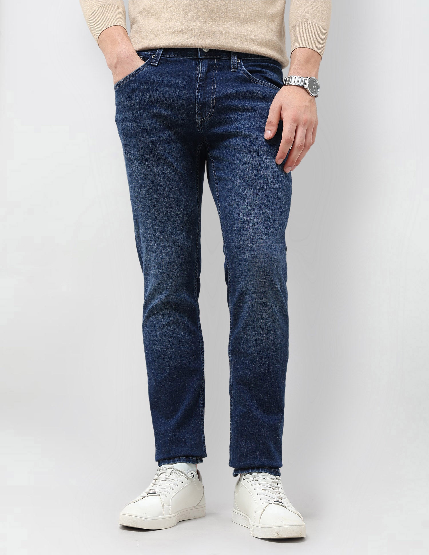 Brandon Slim Tapered Fit Whiskered Jeans