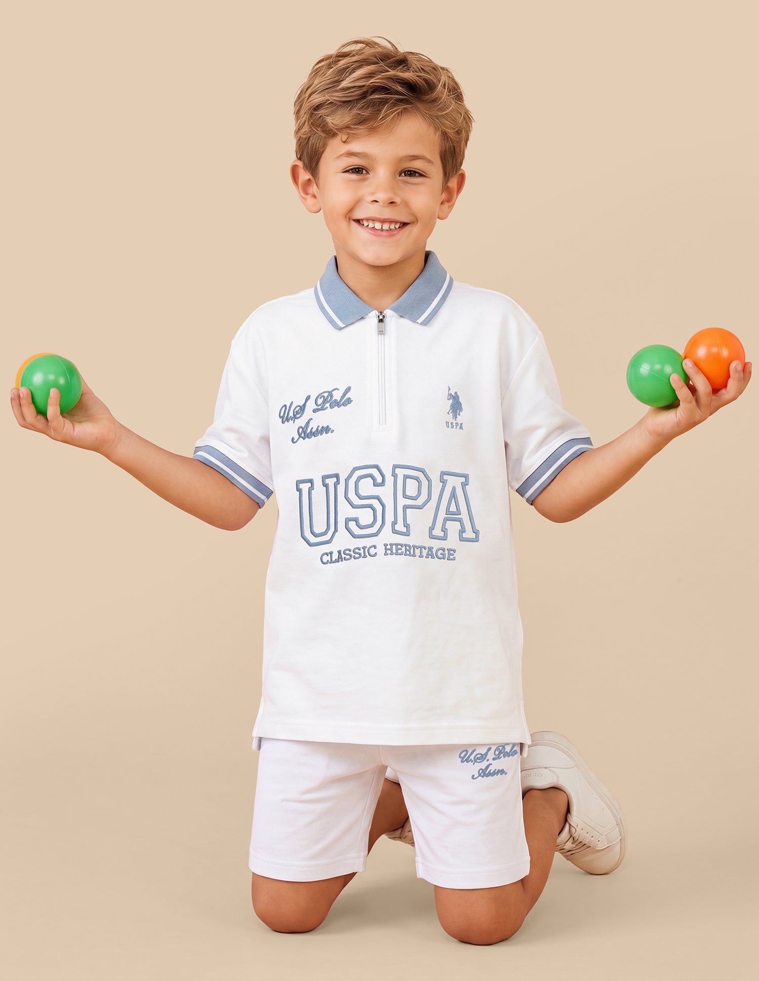 Brand Embroidered Regular Fit Polo Shirt White - U.S. Polo Assn. India | Large