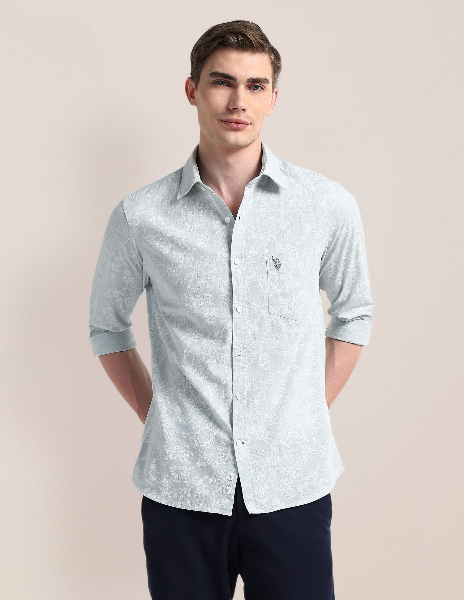 Cutaway Collar Premium Cotton Shirt
