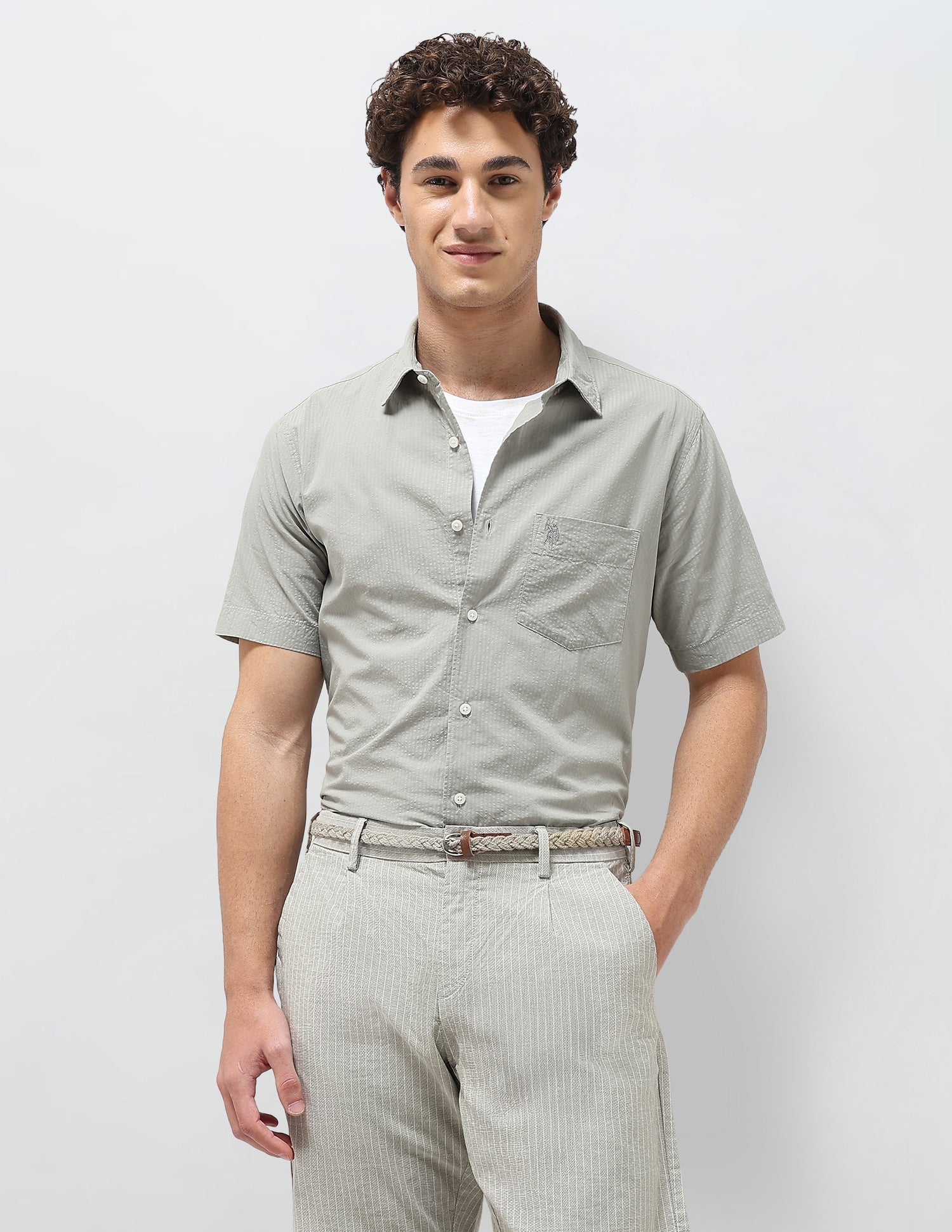 Regular Fit Seersucker Shirt