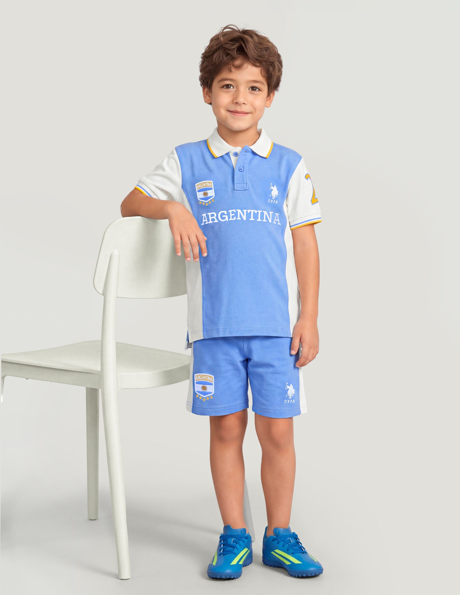 Colourblocked Embroidered Regular Fit Polo Shirt Blue - U.S. Polo Assn. India | Large