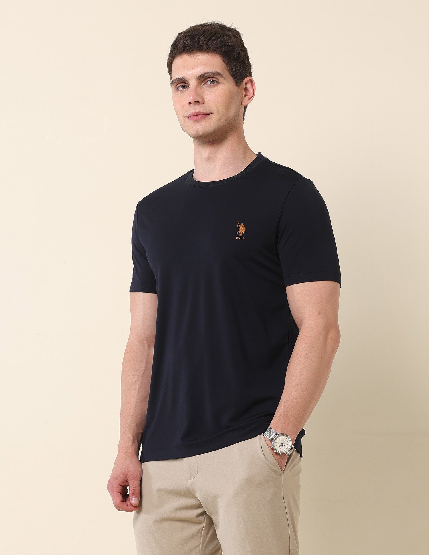 Slim Fit Classic T-Shirt Navy - U.S. Polo Assn. India | Large