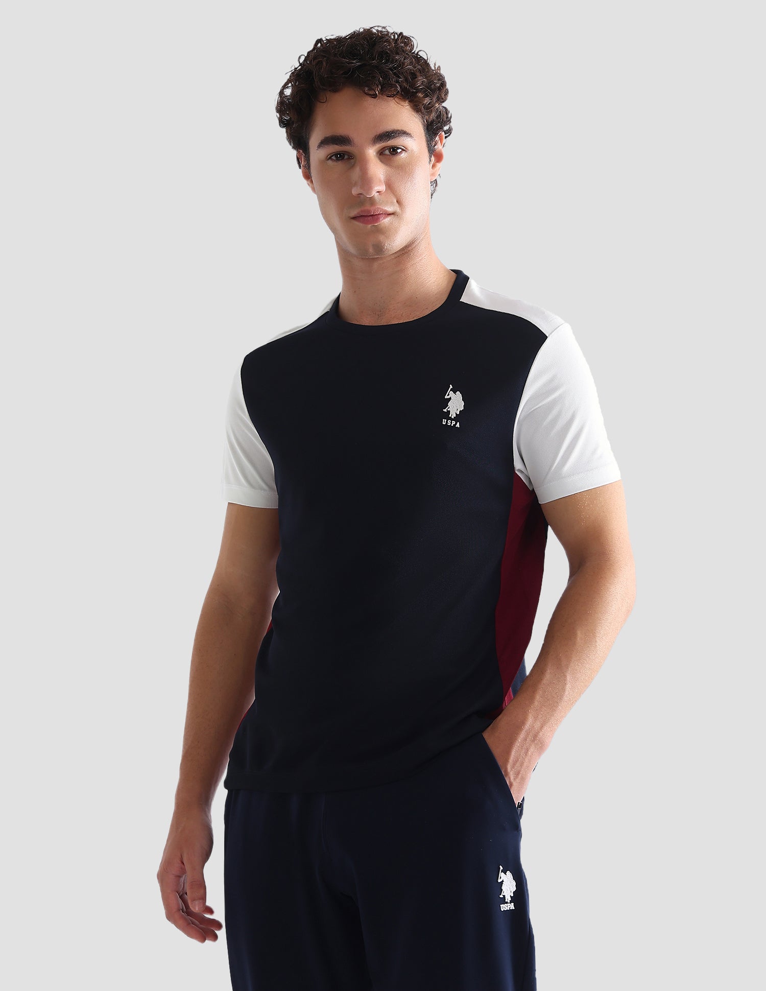 Colourblocked Slim Fit Active T-Shirt