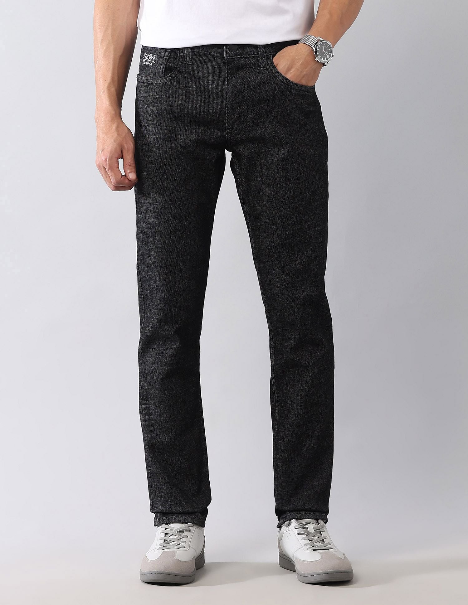 Brandon Slim Tapered Fit Black Jeans
