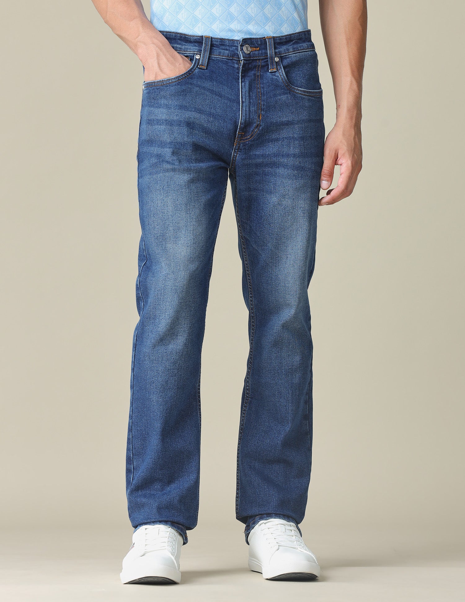 Harold Slim Straight Fit Blue Jeans