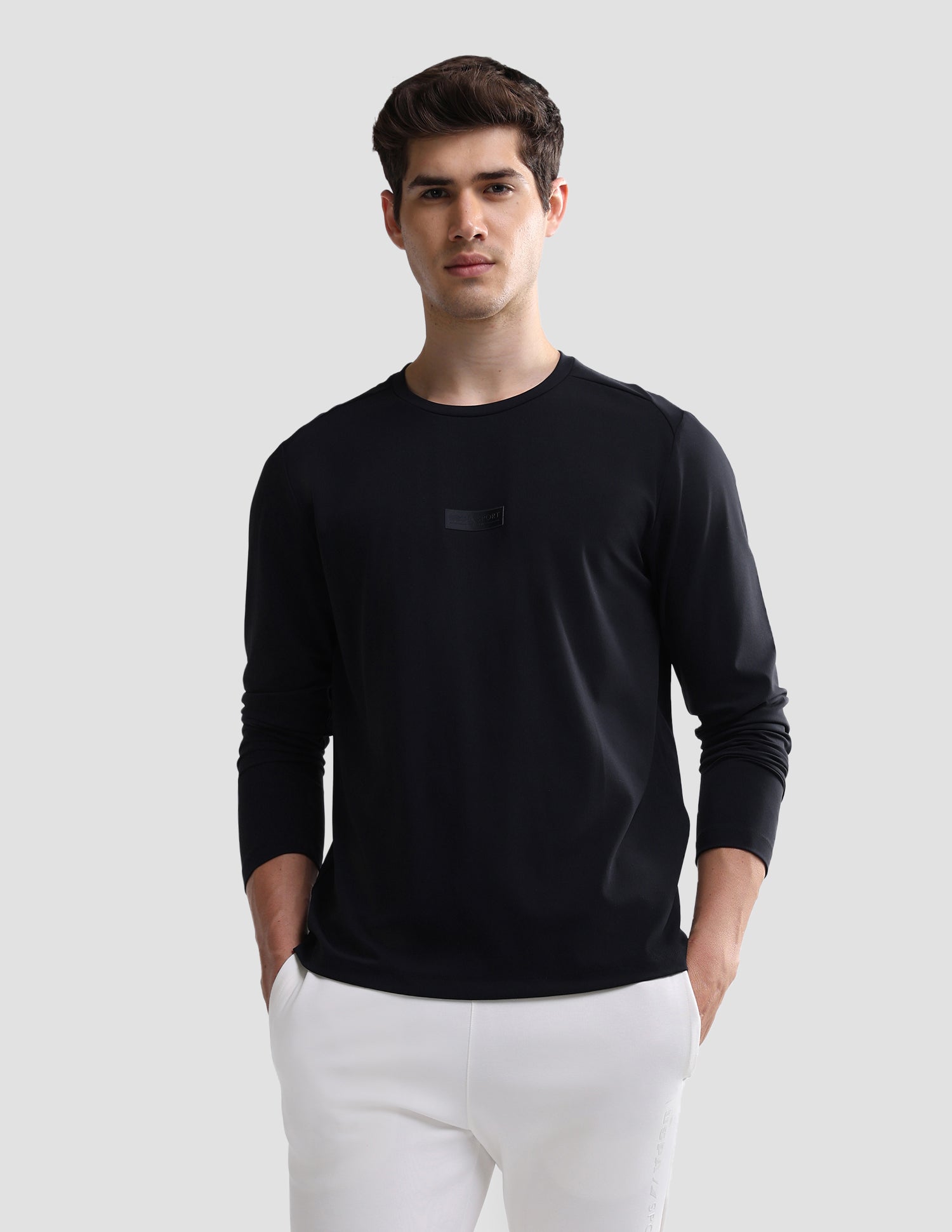 Solid Slim Fit Active T-Shirt Navy - U.S. Polo Assn. India | Large