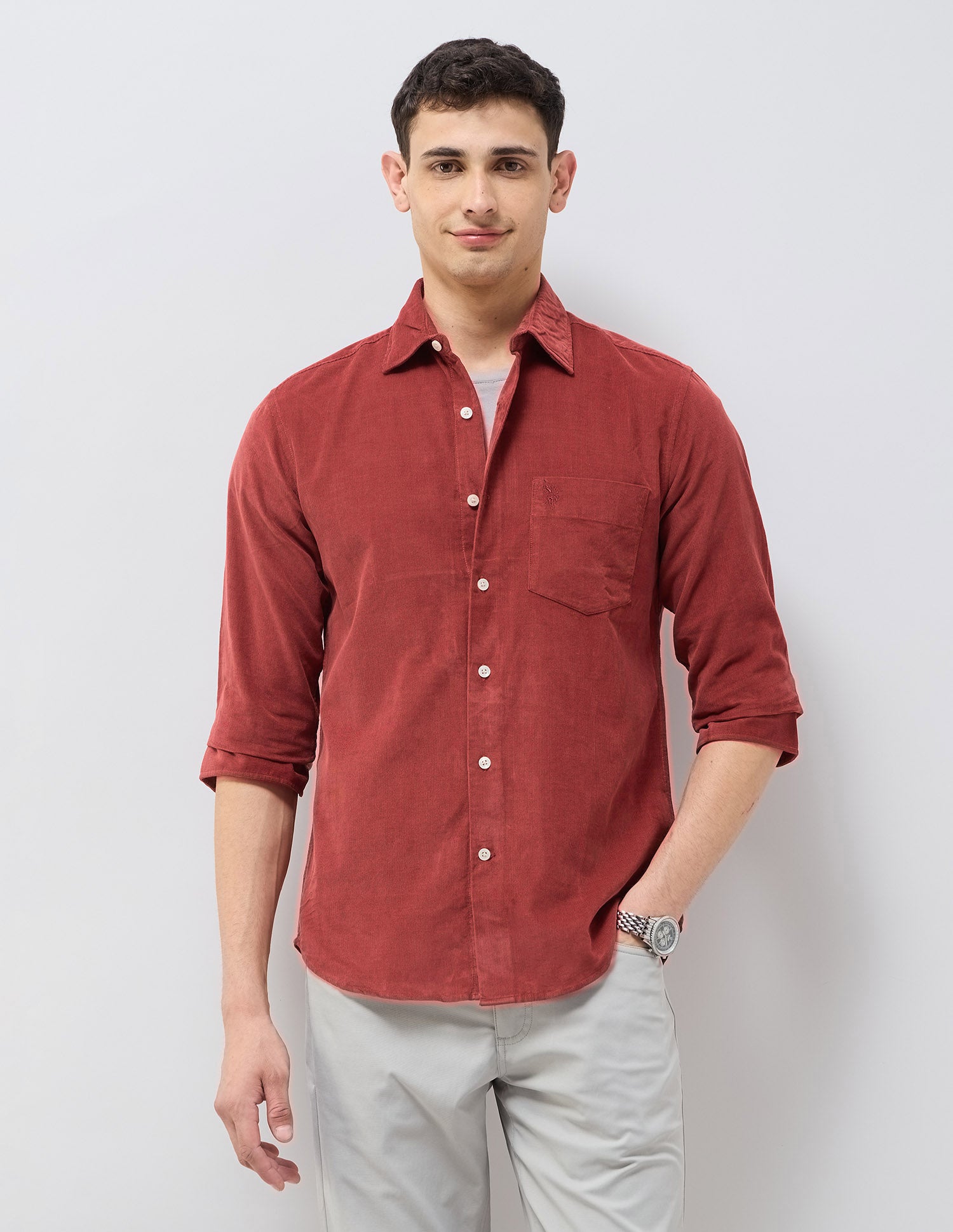 Corduroy Tailored Fit Shirt