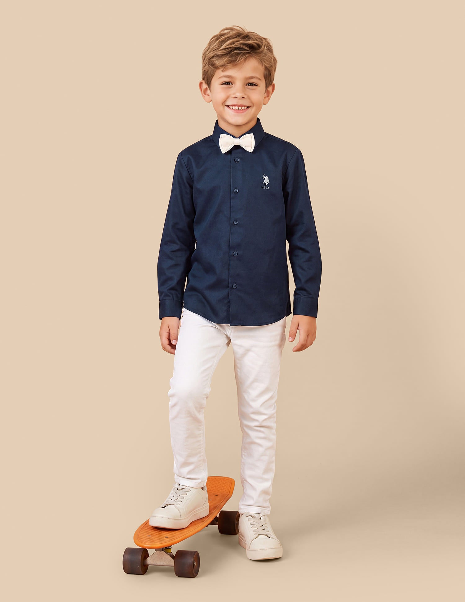 Satin Regular Fit Shirt Blue - U.S. Polo Assn. India | Large