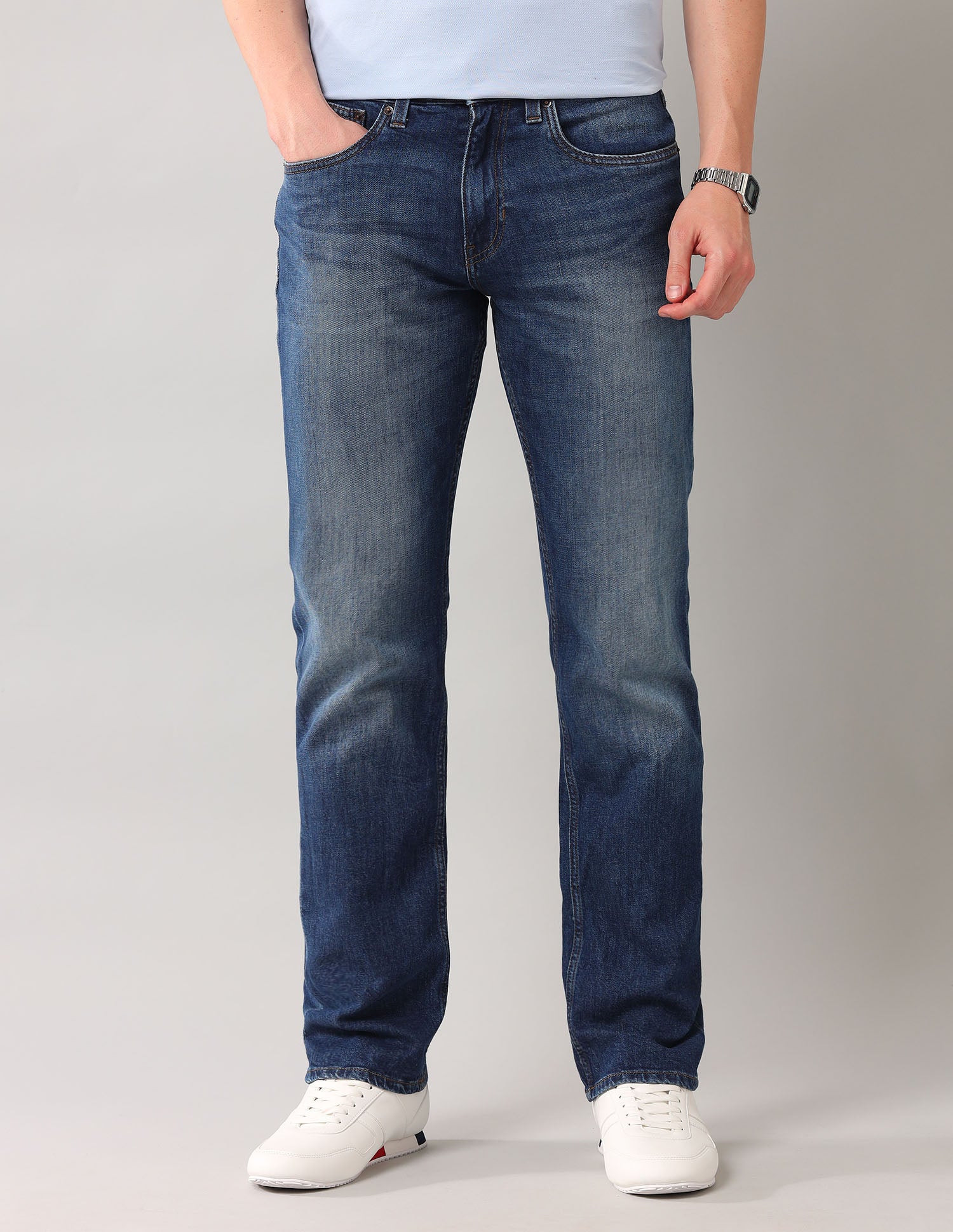 Harold Slim Straight Fit Blue Jeans