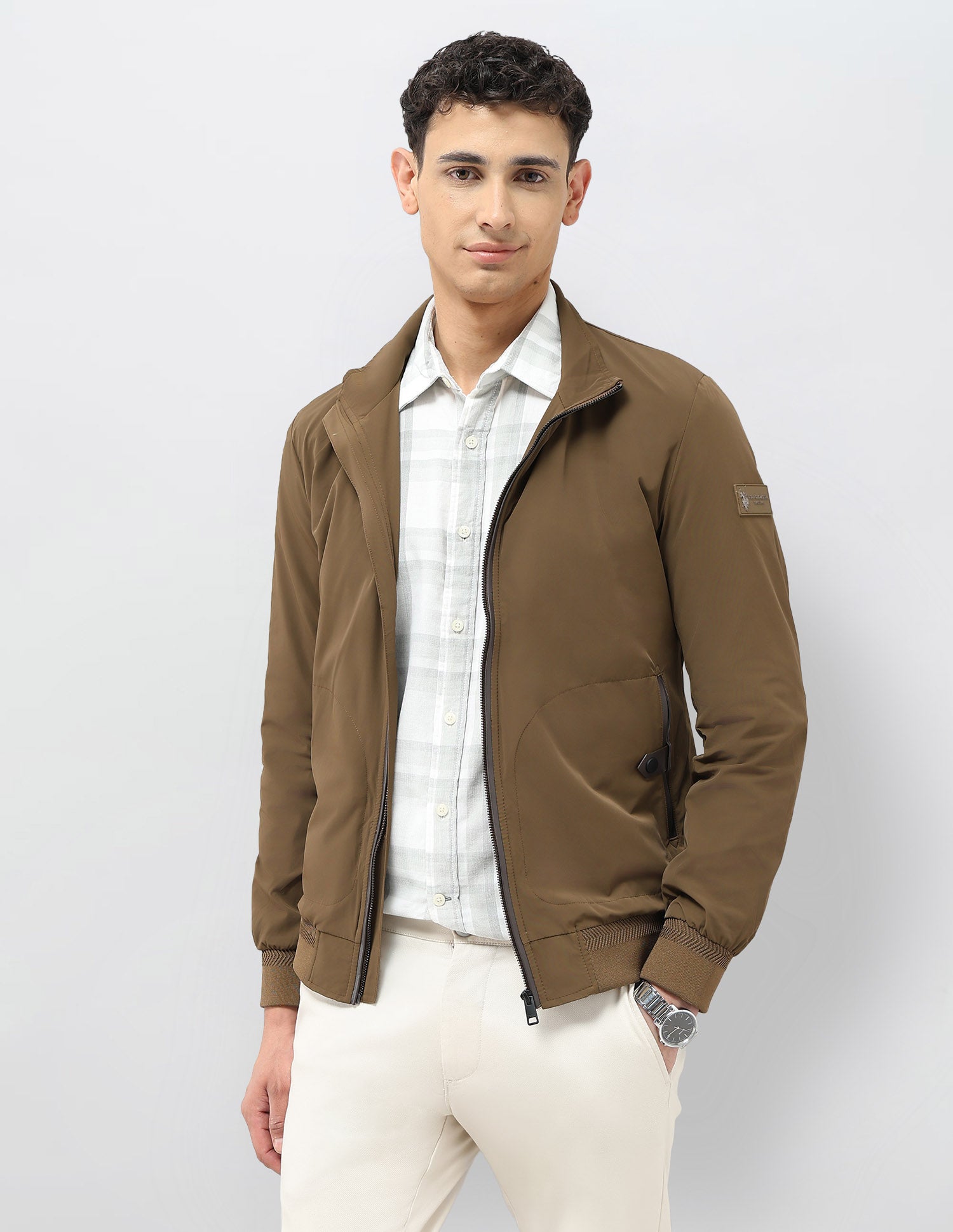 Solid Regular Fit Jacket