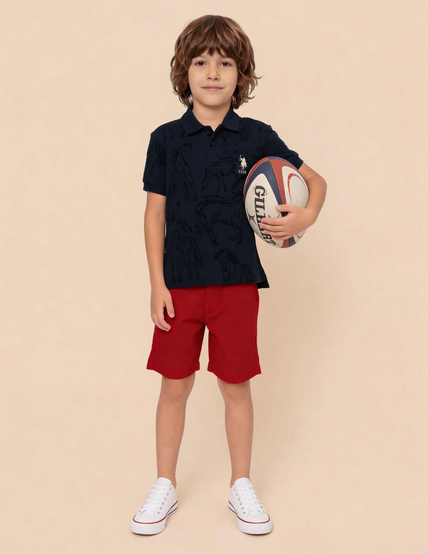 Graphic Printed Regular Fit Polo Shirt