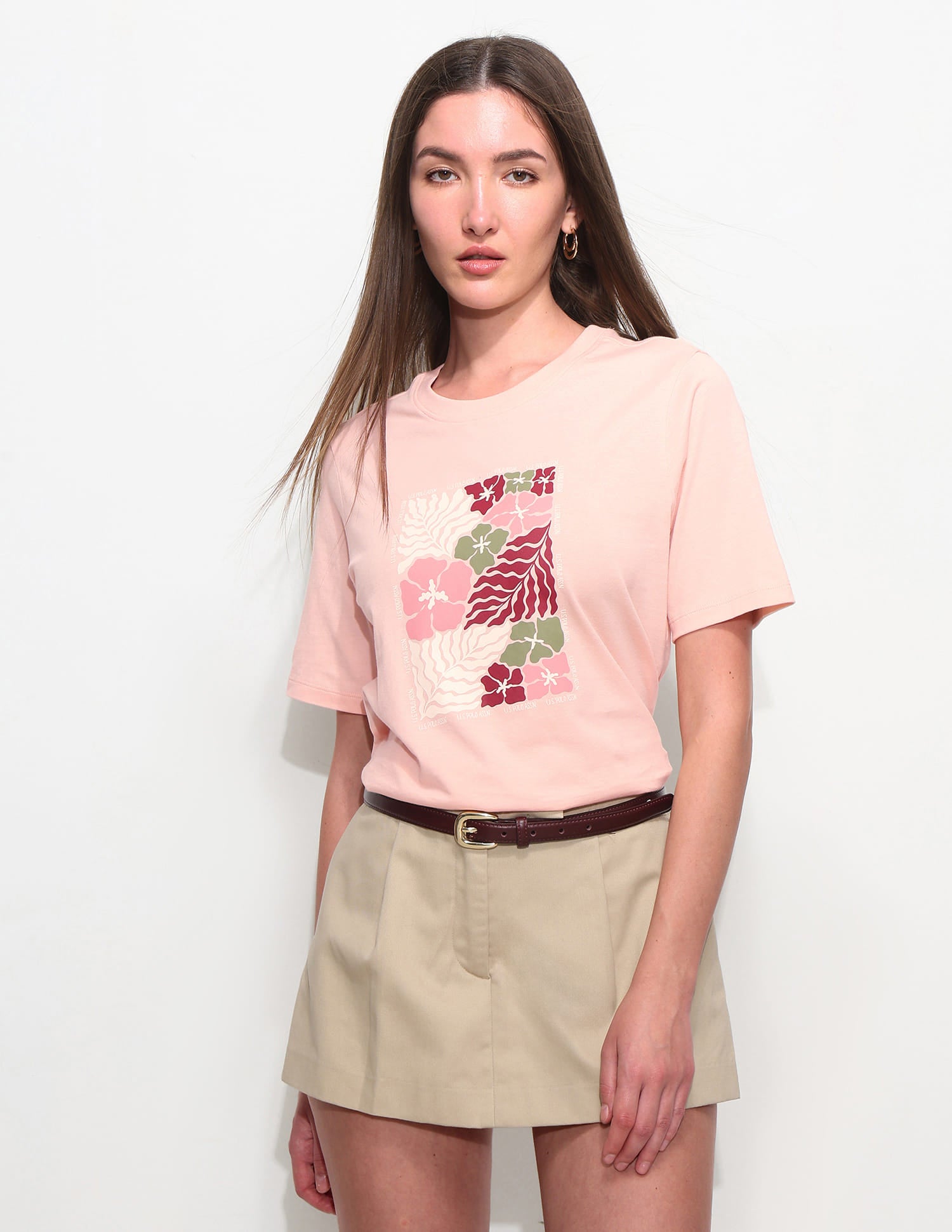Boxy Fit Floral Printed T-Shirt