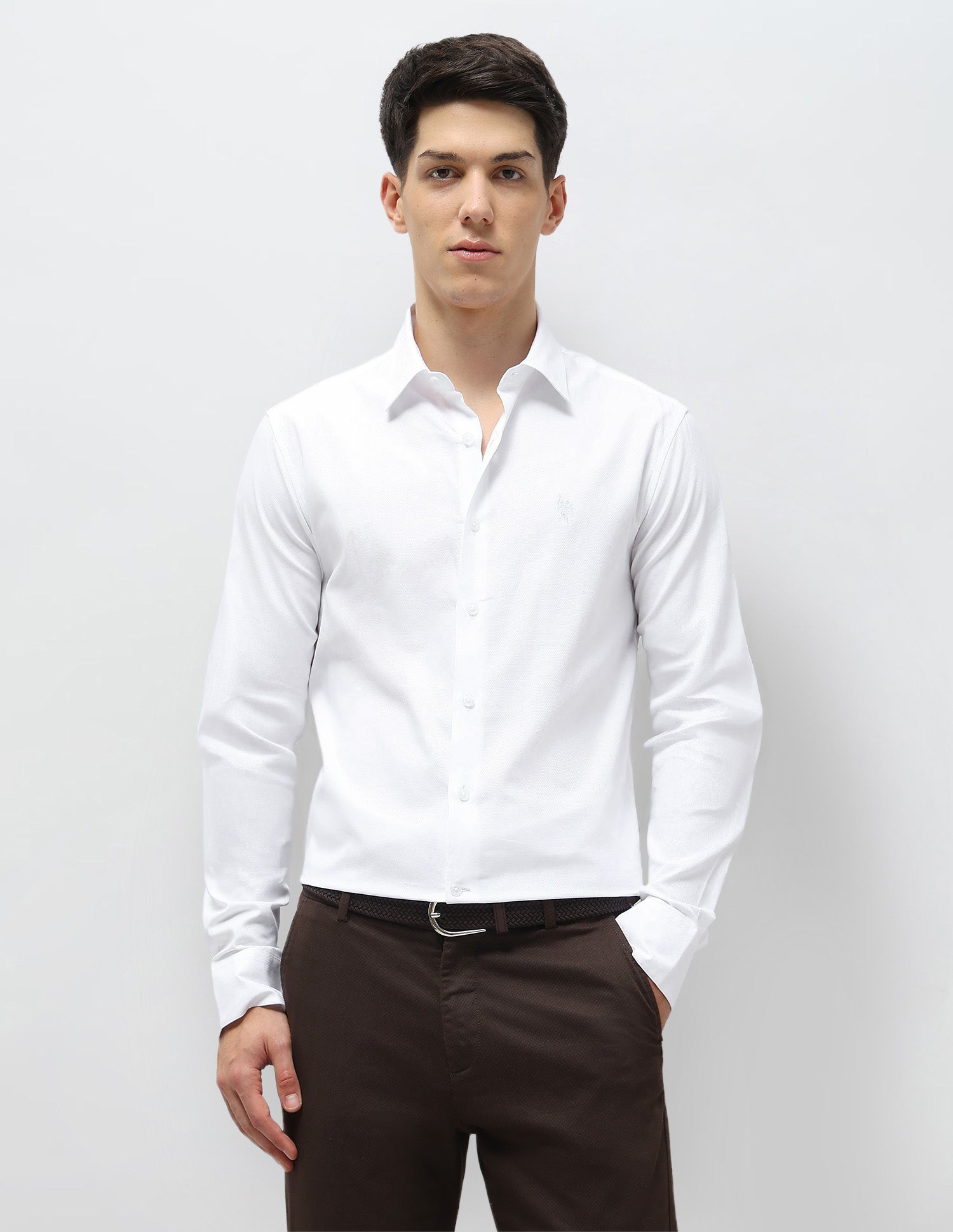 Textured Tailored Fit Shirt