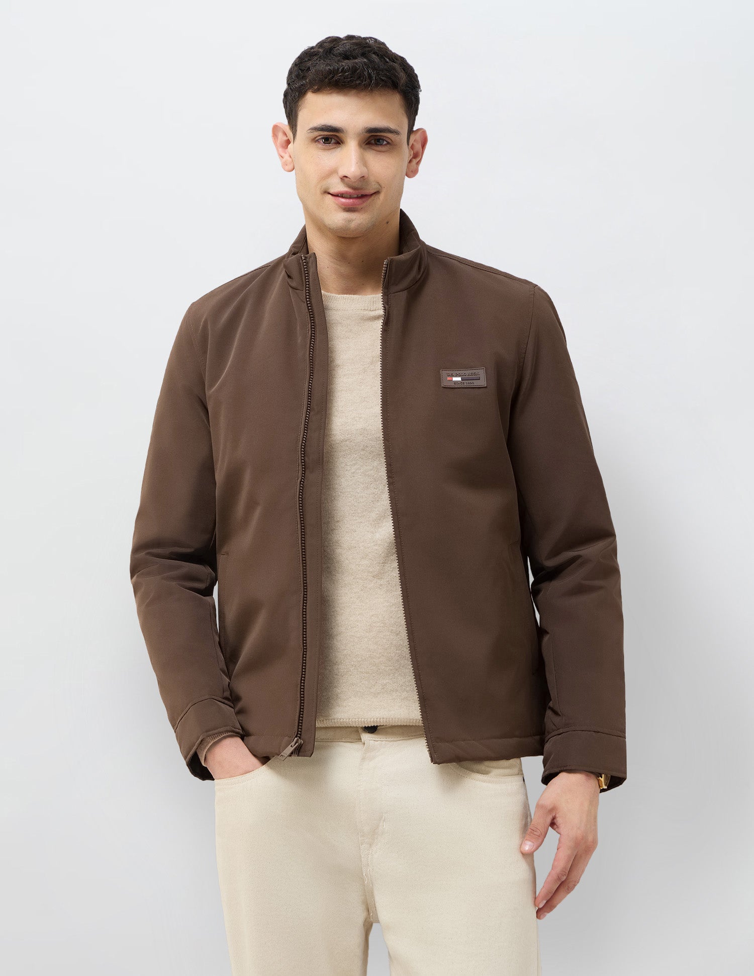 Solid Regular Fit Jacket