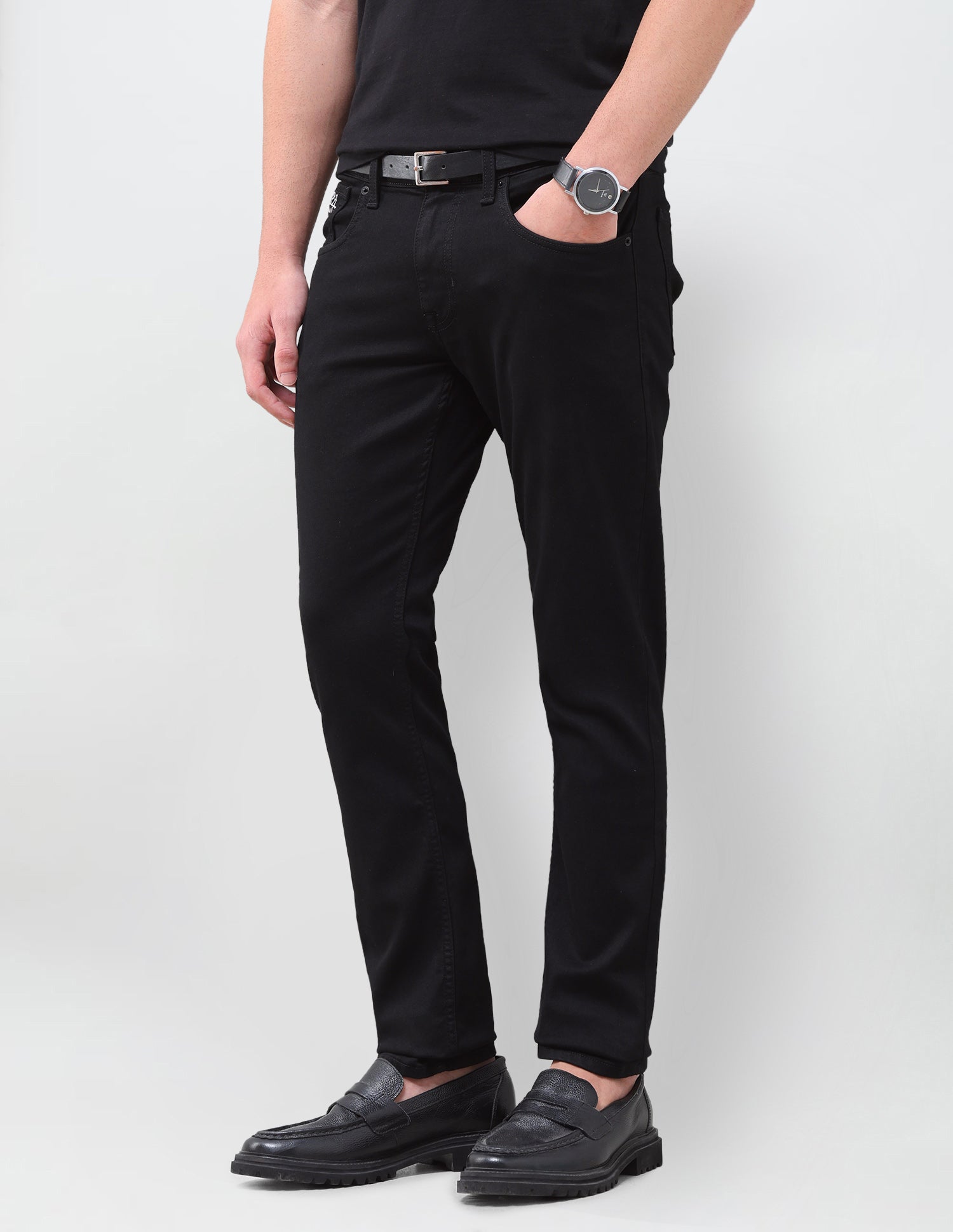 Brandon Slim-Tapered Fit Black Jeans Black - U.S. Polo Assn. India | Large