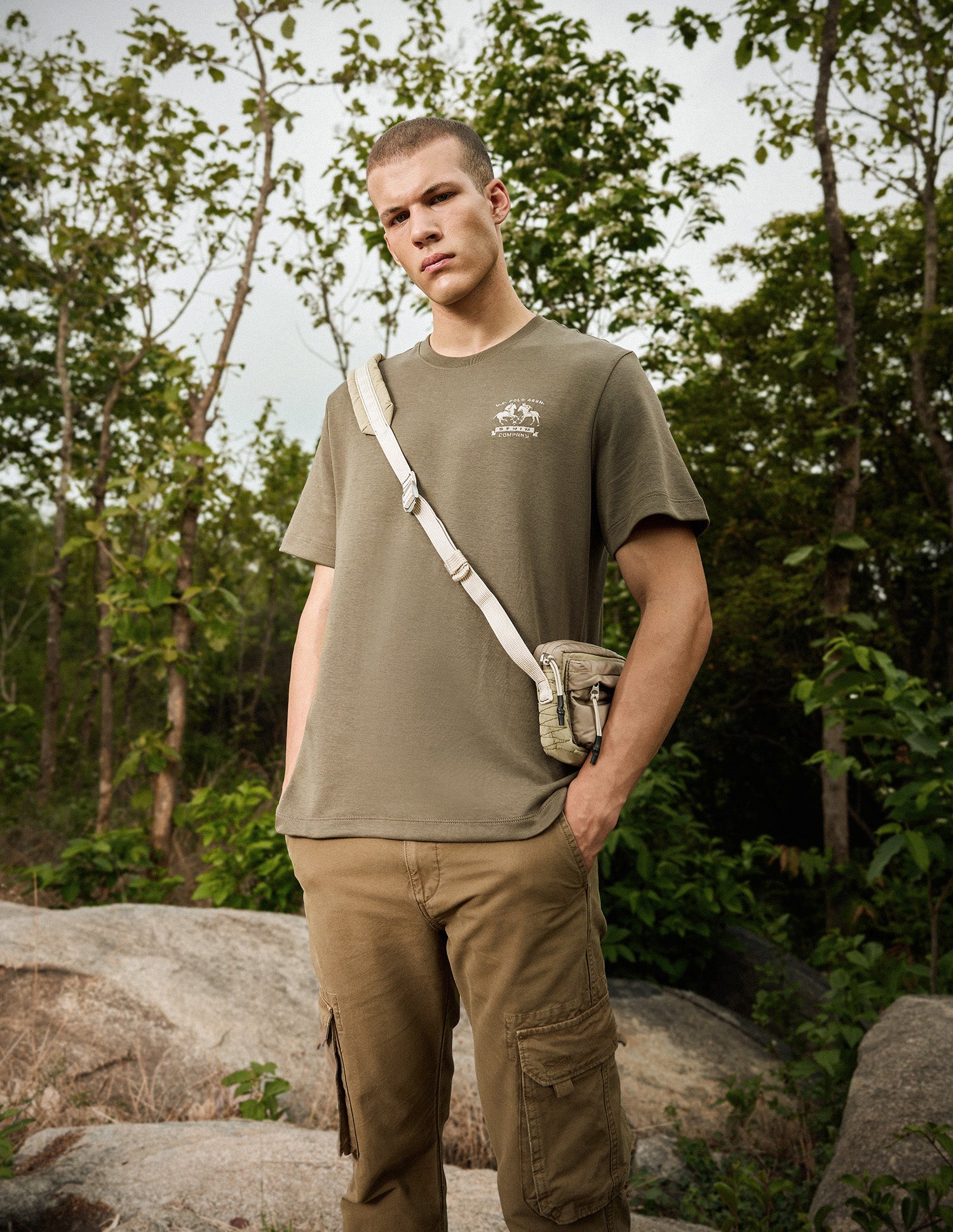 Relaxed Fit Pure Cotton T-Shirt Tan - U.S. Polo Assn. India | Large