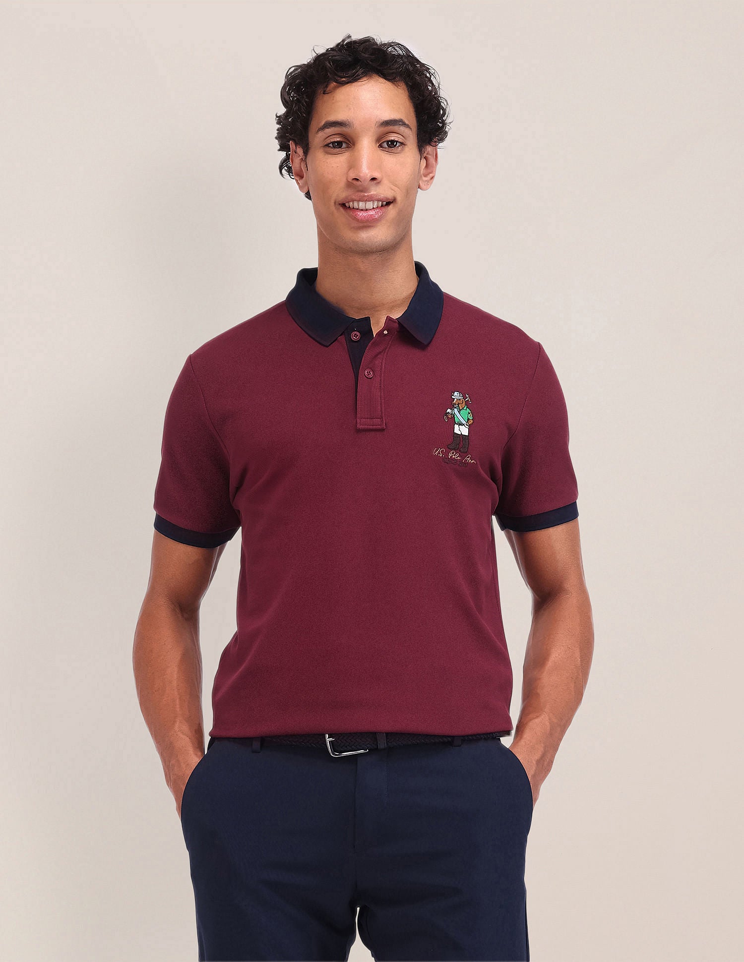 Slim Fit Solid Polo Shirt