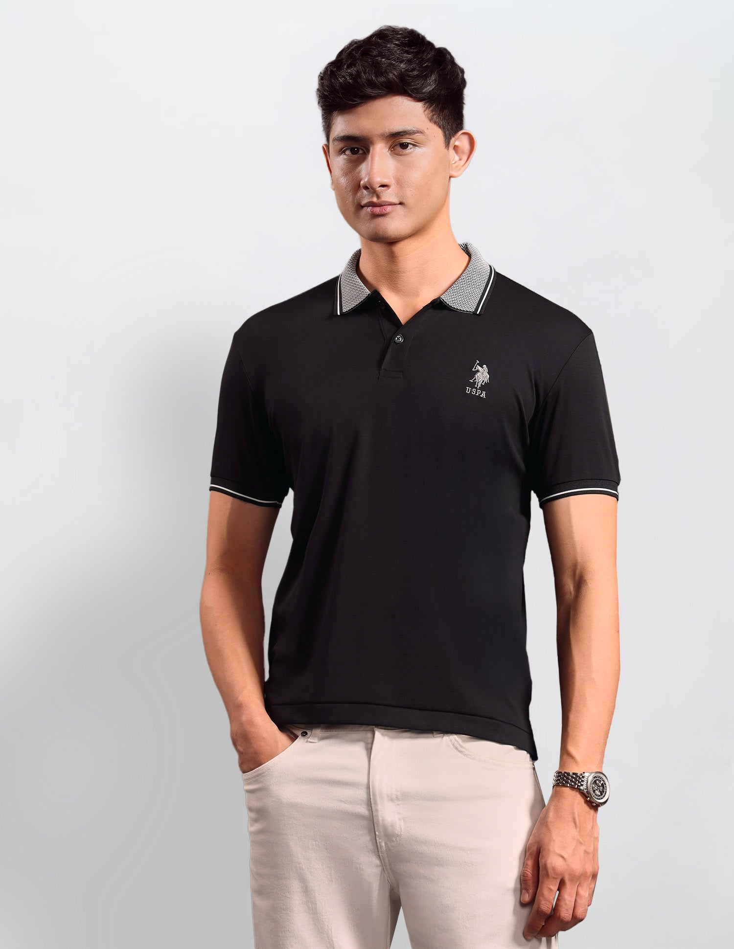 Solid Muscle Fit Polo shirt