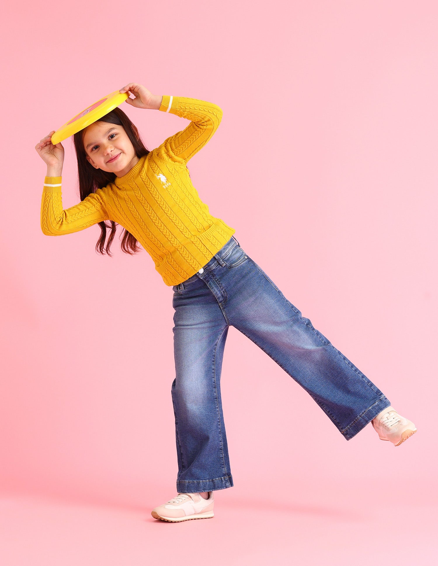 Girls Mid Rise Flared Fit Jeans