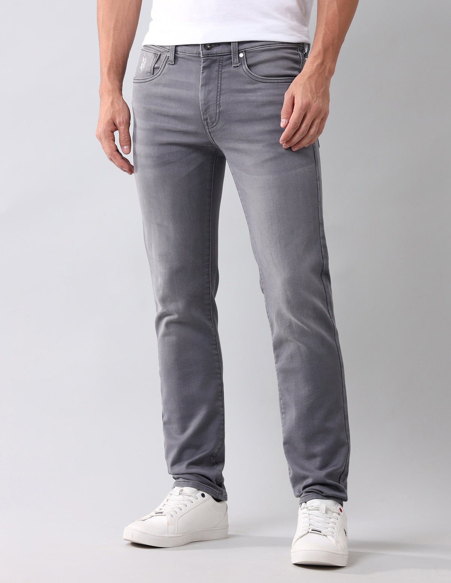 Regallo Skinny Fit Grey Jeans