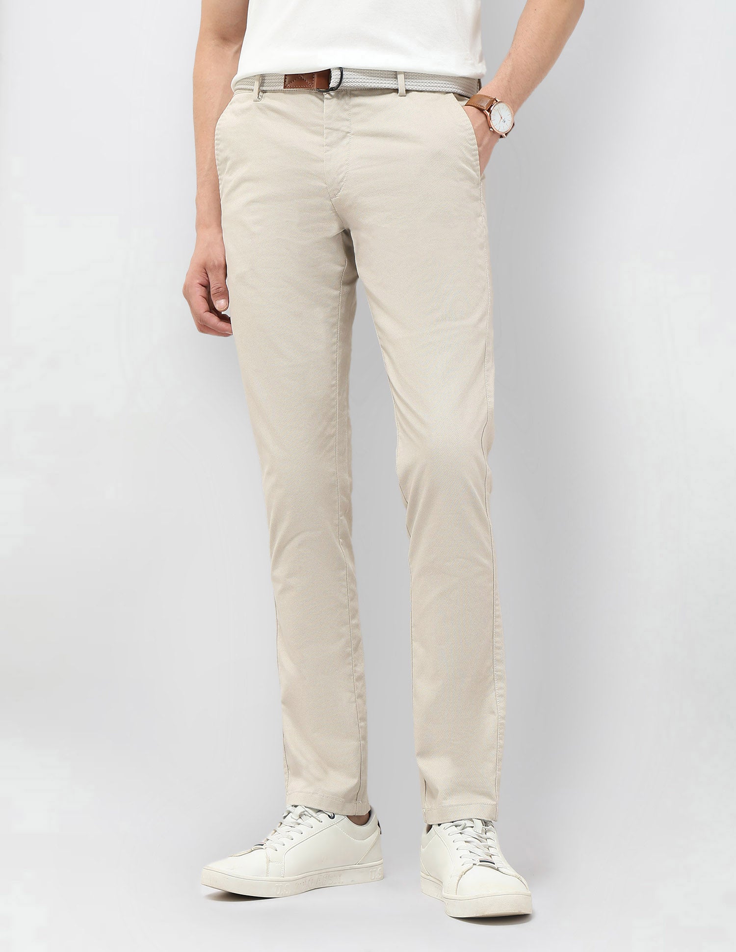 Denver Mid Rises Denver Slim Fit Mid Rise Trousers – US Polo Assn India