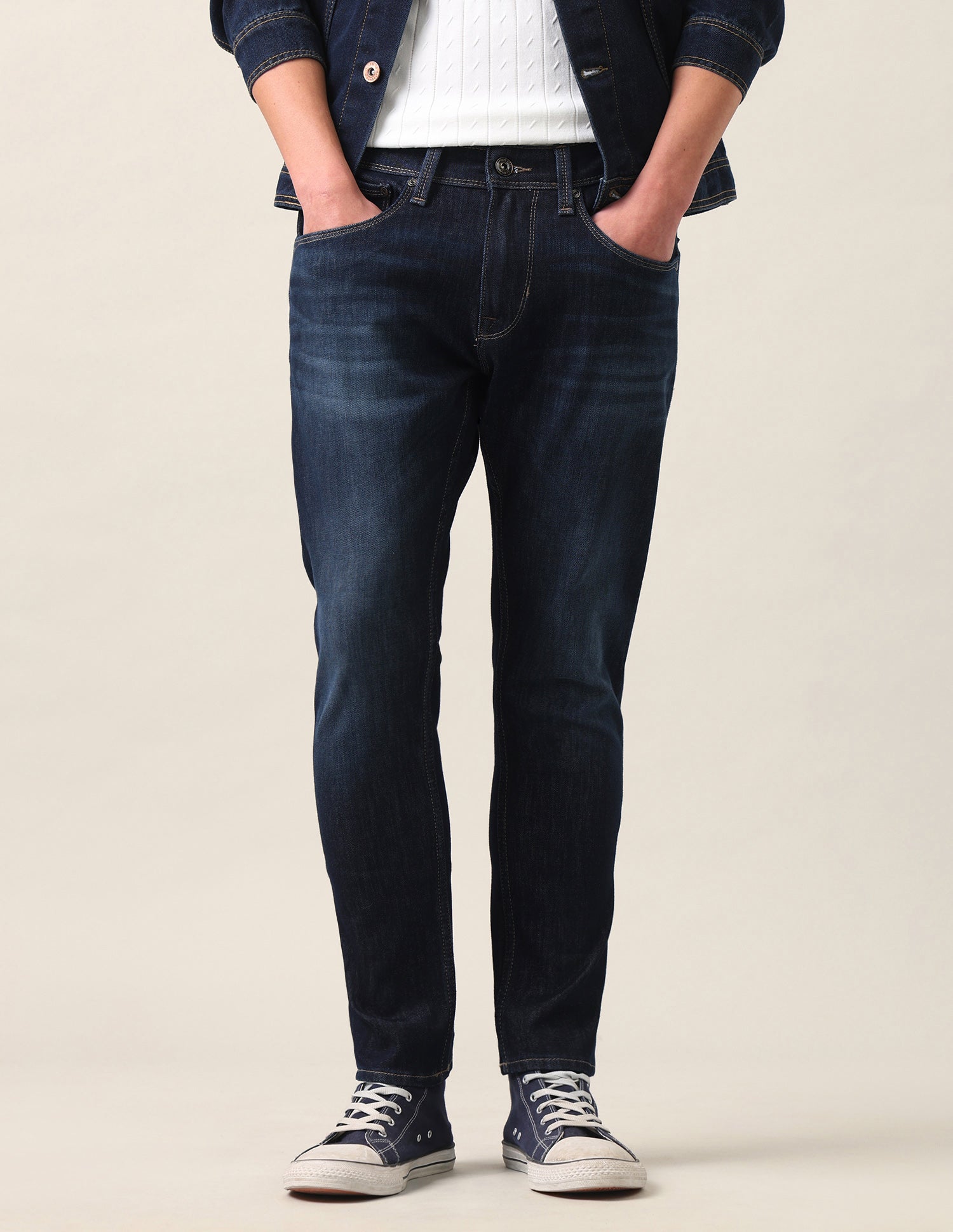 Henry Tapered Fit Blue Jeans Mid Blue - U.S. Polo Assn. India | Large