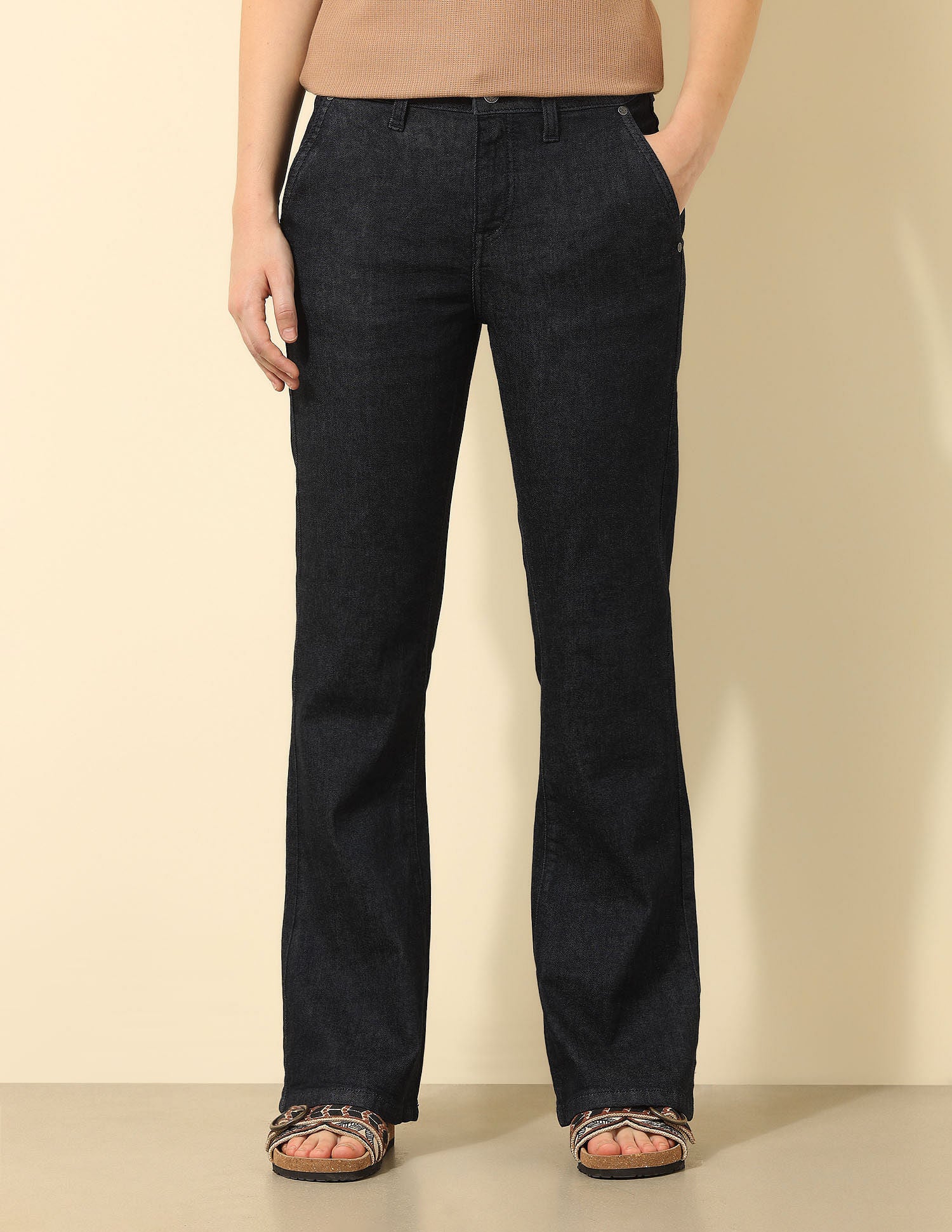 High Rise Bootcut Jeans Rinse Blue - U.S. Polo Assn. India | Large