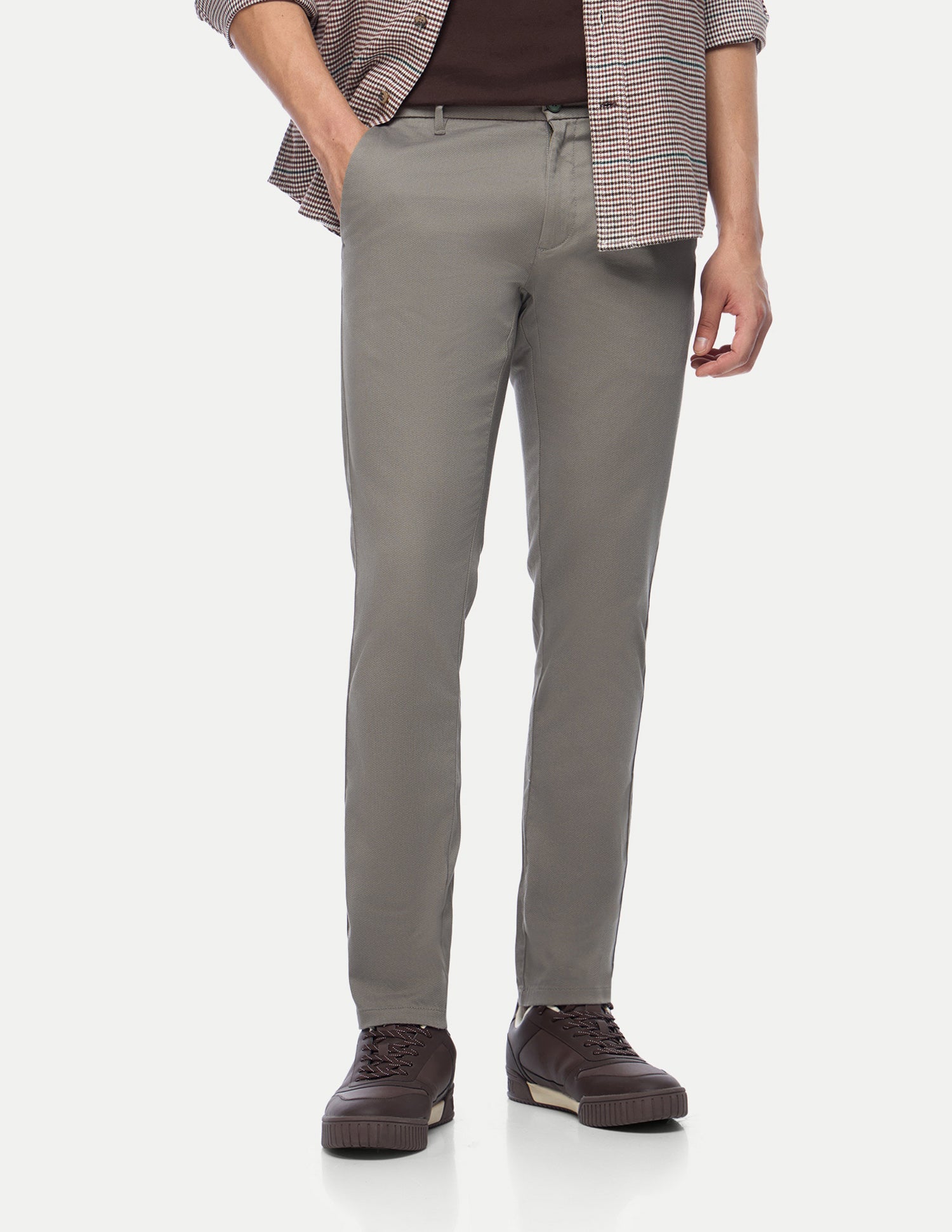 Austin Trim Regular Fit Satin Trousers Grey - U.S. Polo Assn. India | Large