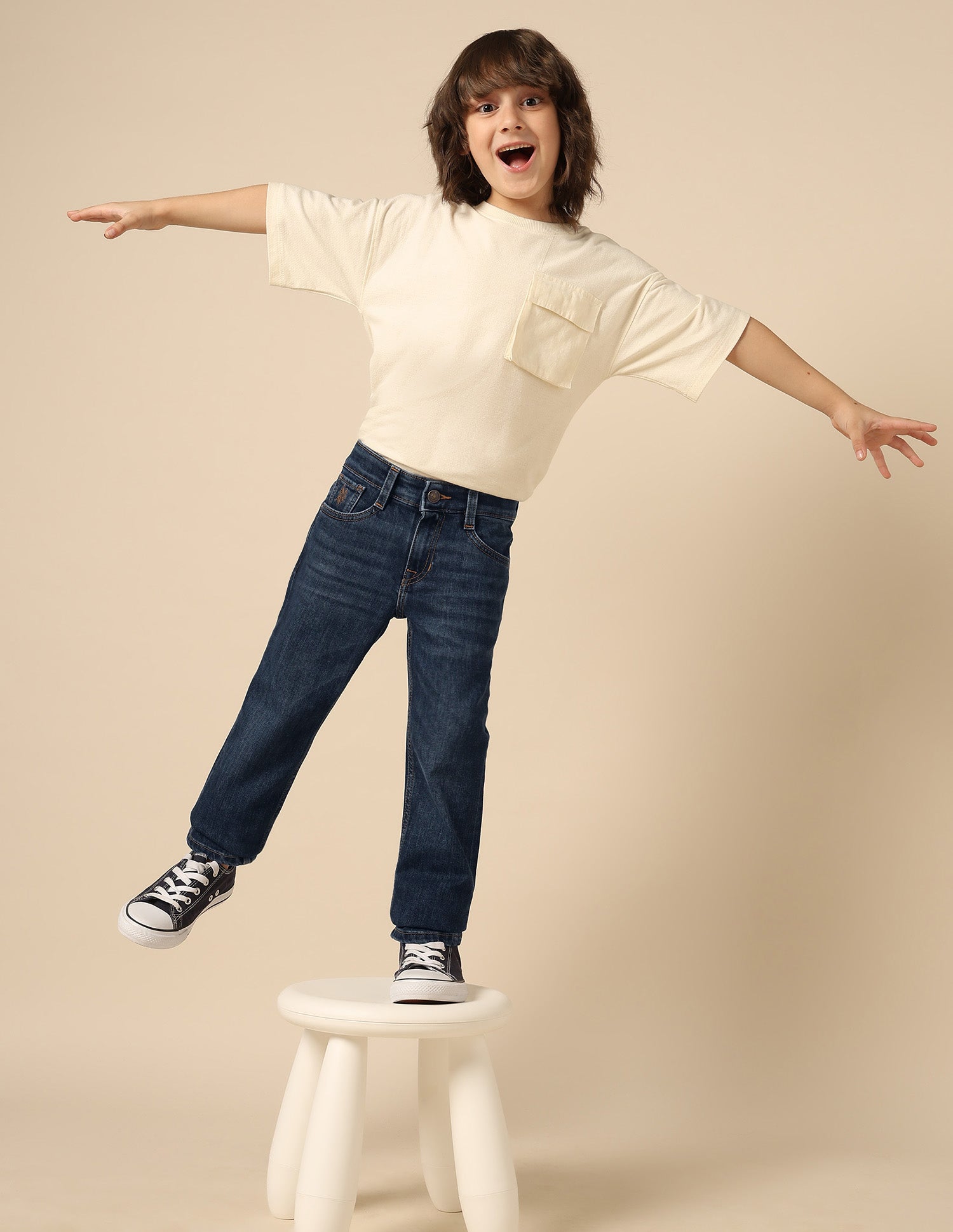 Boys Whiskered Relaxed Fit Jeans