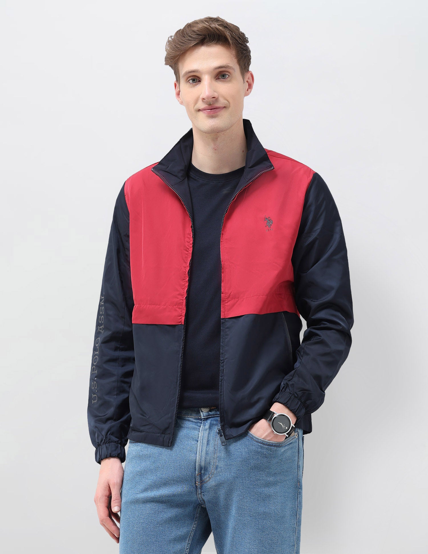 Colour Blocked Windcheater Reversible Jacket Jacket