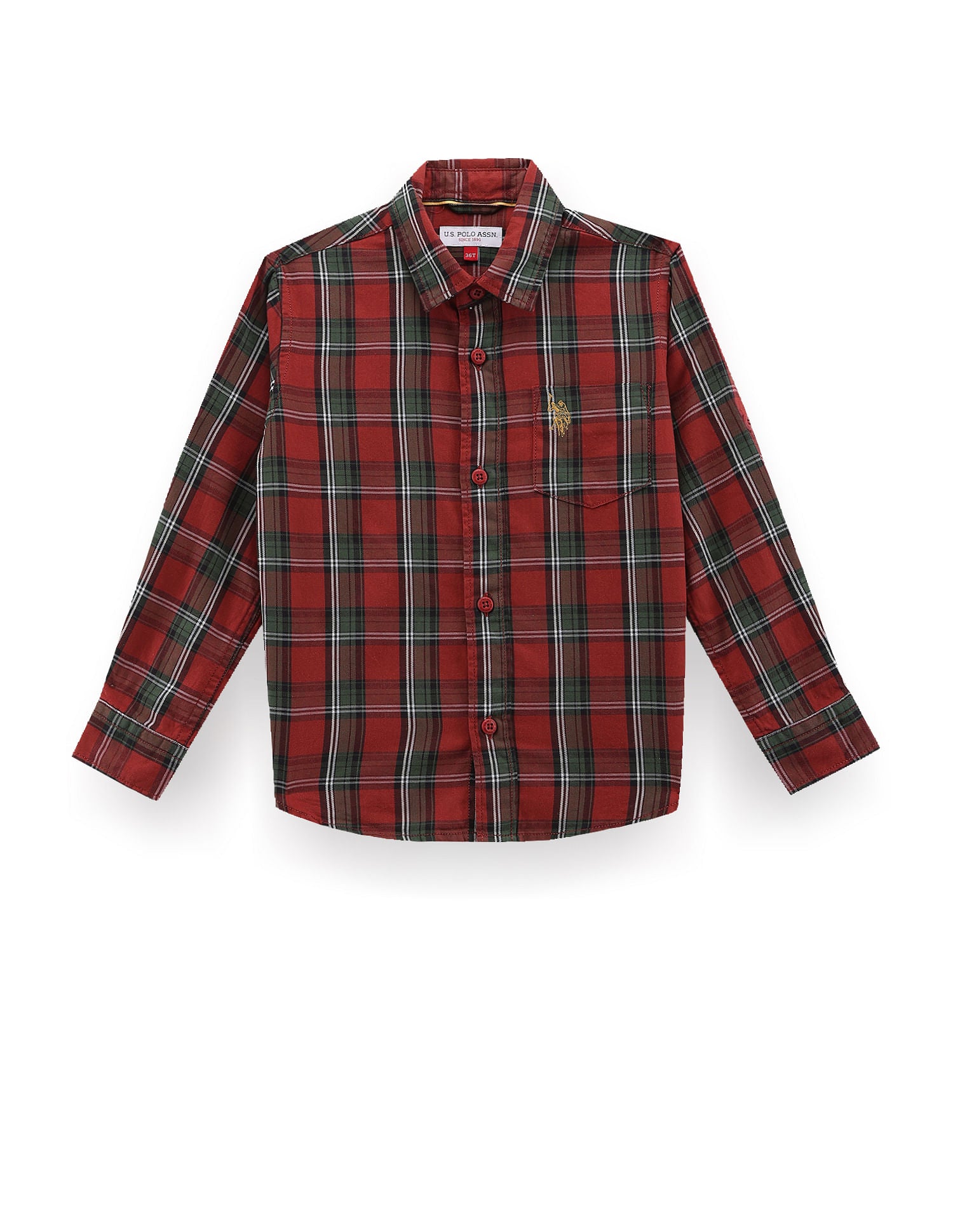 Boys Tartan Check Twill Shirt